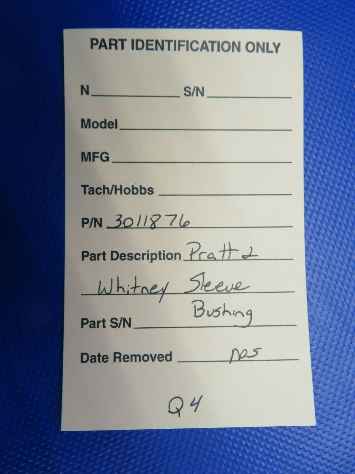 Pratt & Whitney Sleeve Bushing P/N 3011876 NOS (1120-371)