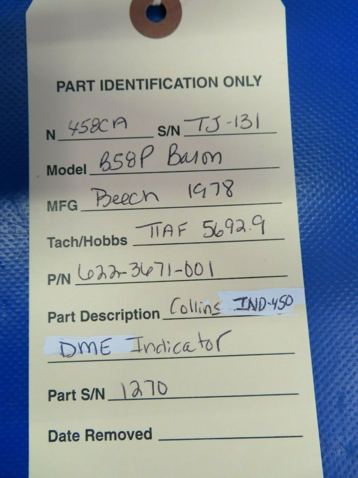 Collins IND-450 DME Indicator 14V / 28V 6222-3671-001 (0320-436)