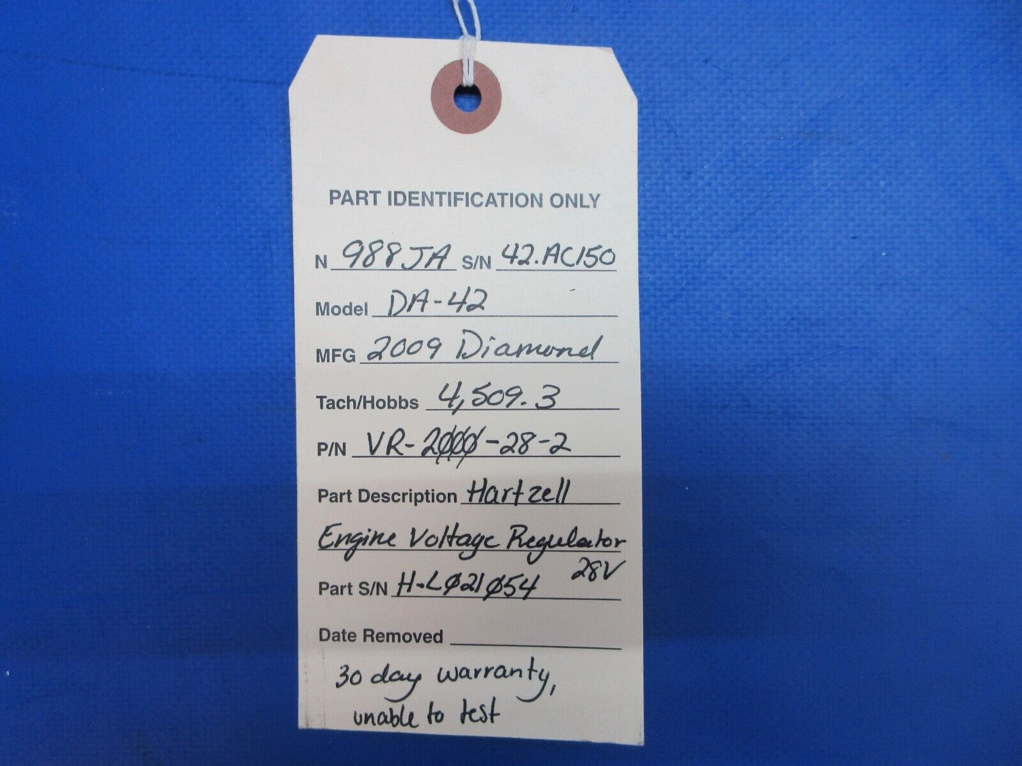 Diamond DA-42 Hartzell Engine Voltage Regulator 28V P/N VR-2000-28-2 (0623-148)