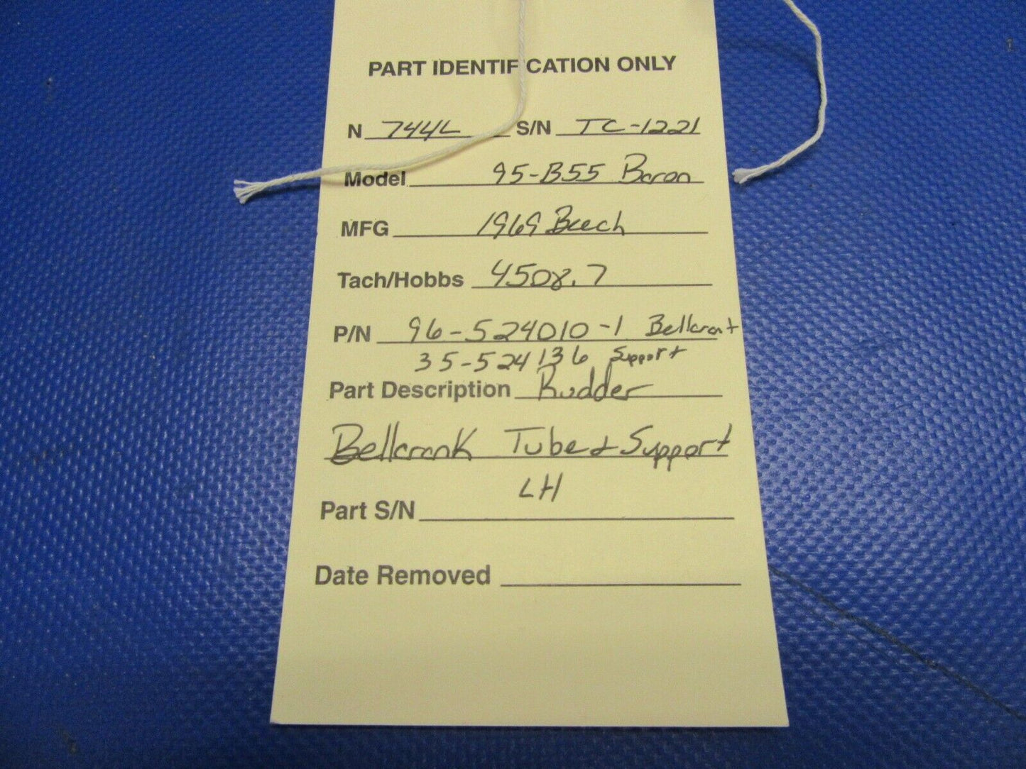 Beech 95-B55 Rudder Bellcrank Tube & Support LH P/N 96-524010-1 (0621-661)