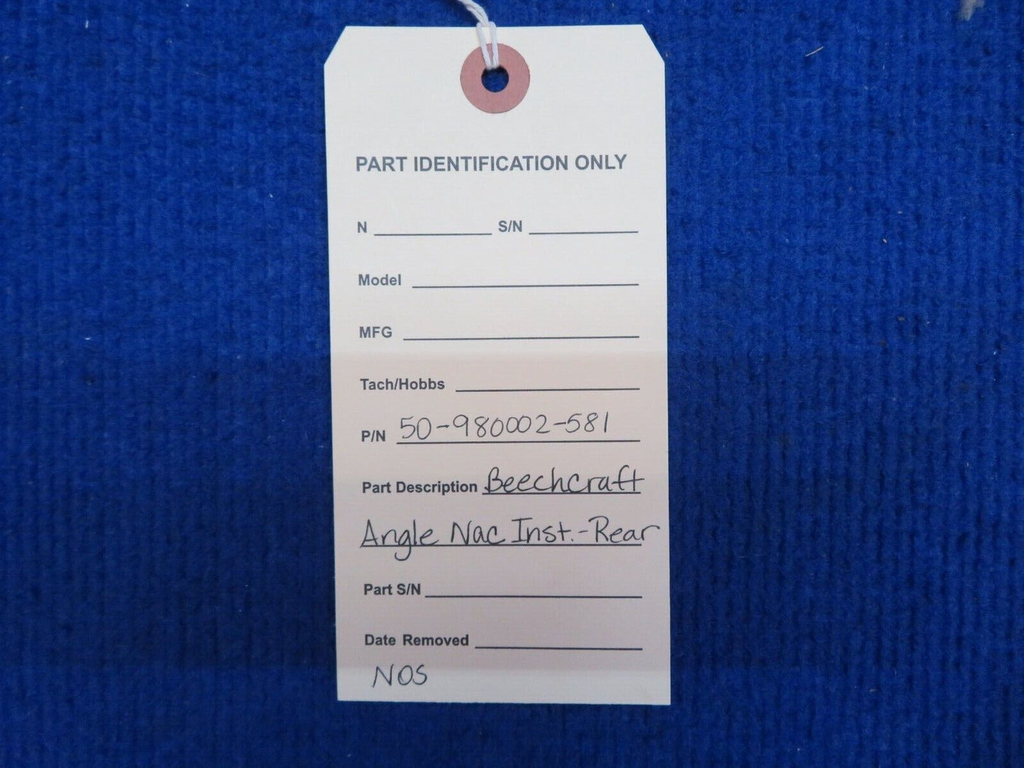 Beechcraft Angle Nac Inst. - Rear P/N 50-980002-581 NOS (0622-689)