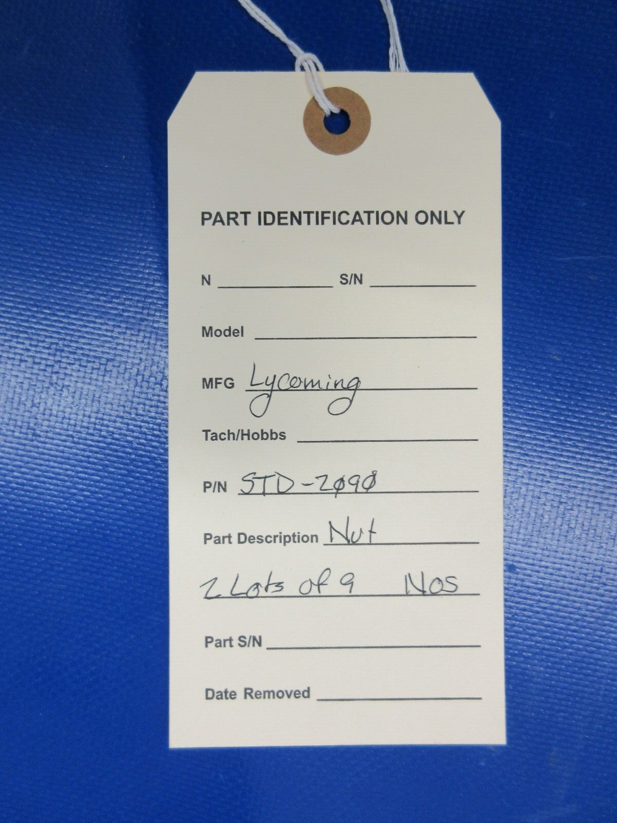 Lycoming Nut P/N STD-2090 LOT OF 9 NOS (1223-666)