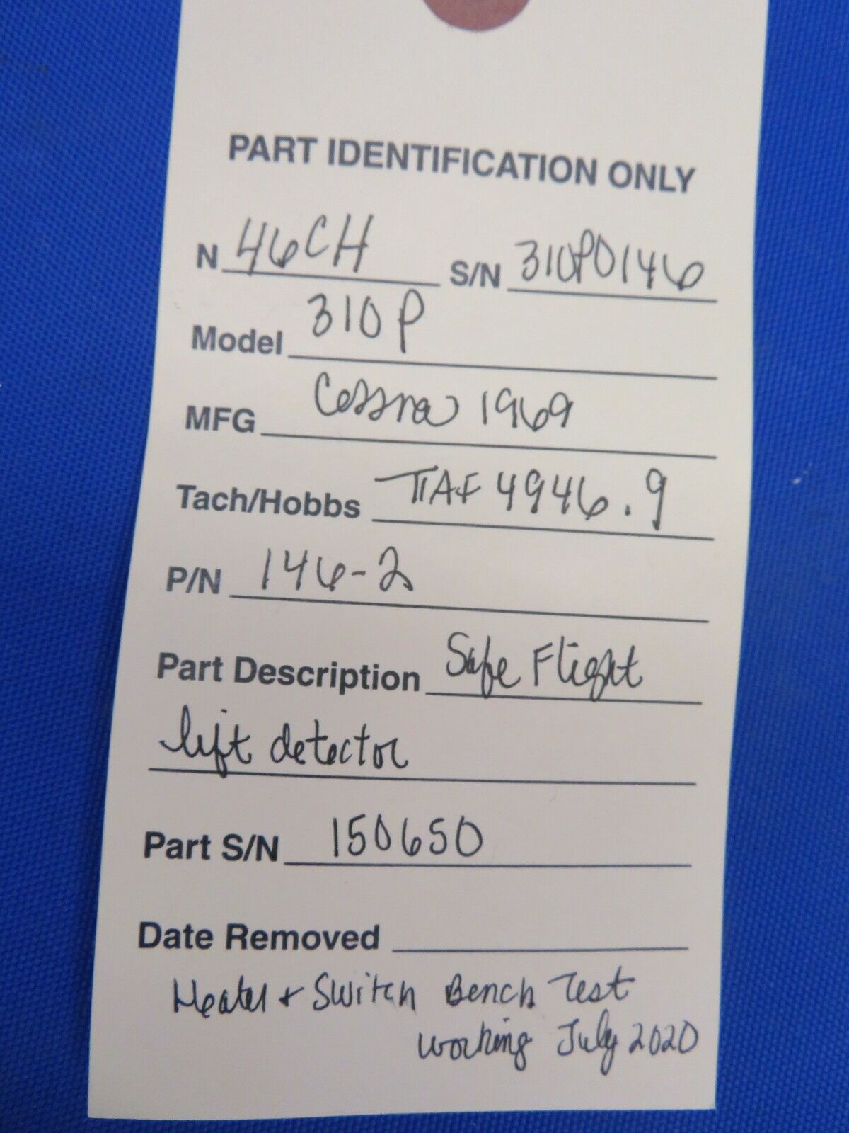 Cessna 310 Safe Flight Lift Detector Heated 146-2 (0920-03)
