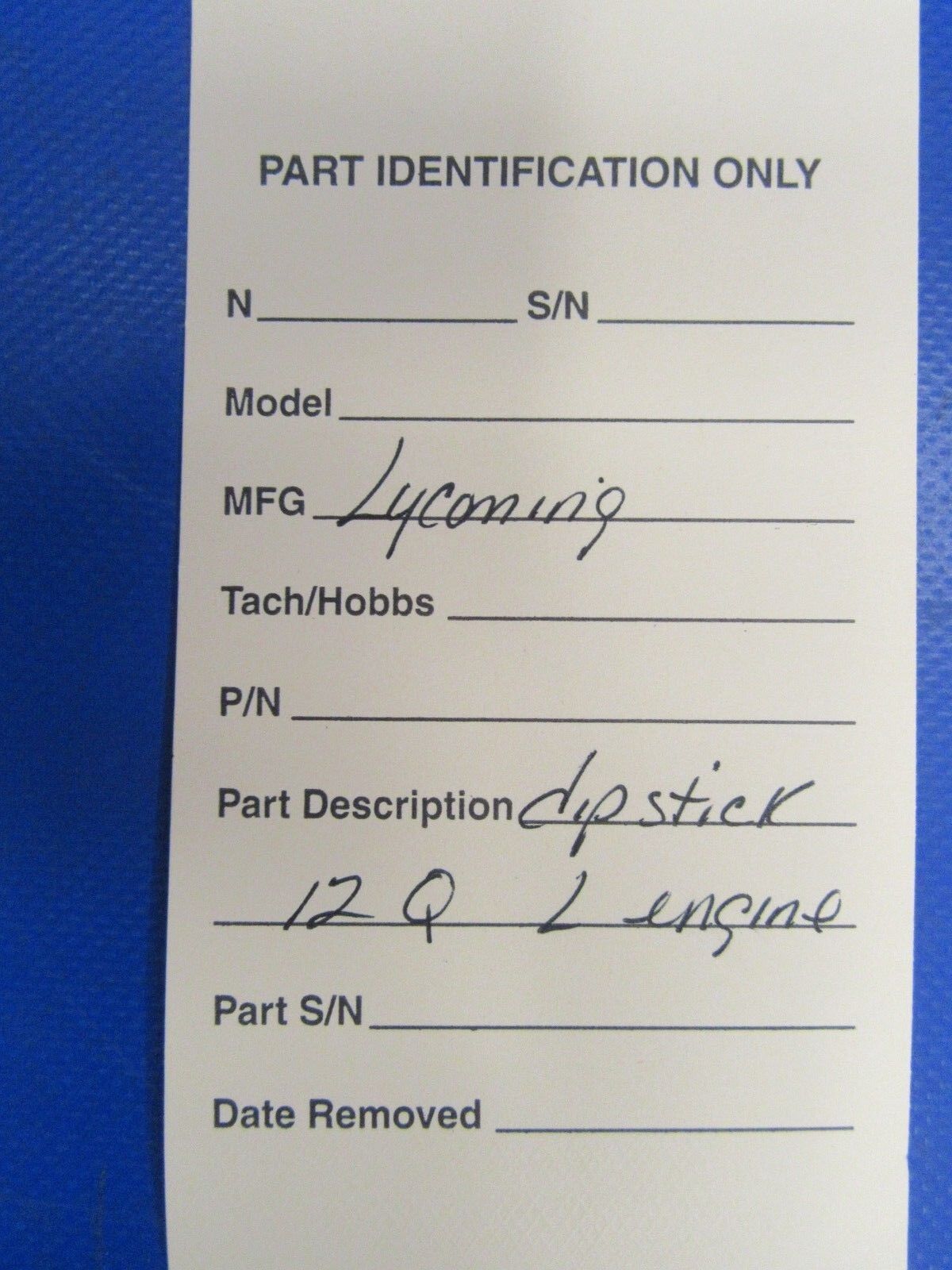 Lycoming Dipstick 12 Quarts LH Engine 14-1/16" Length (0918-154)
