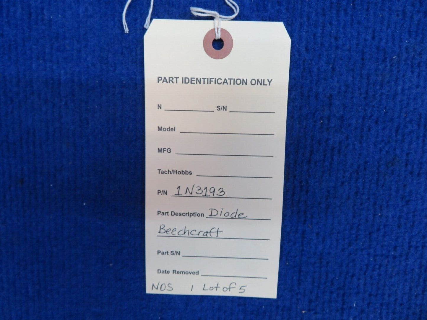 Beechcraft Diode P/N 1N3193 LOT OF 5 NOS (0622-716)