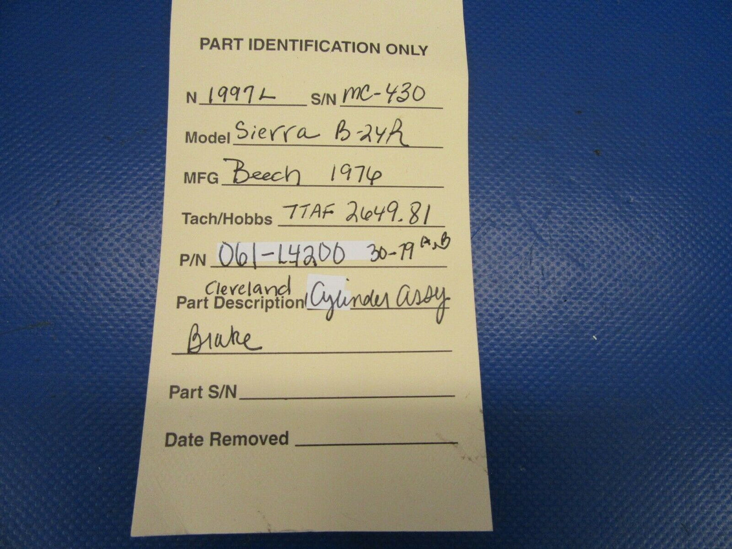 Beech Sierra B-24R Cylinder Assy Brake 061-14200, 30-79, 30-79A (0719-303)