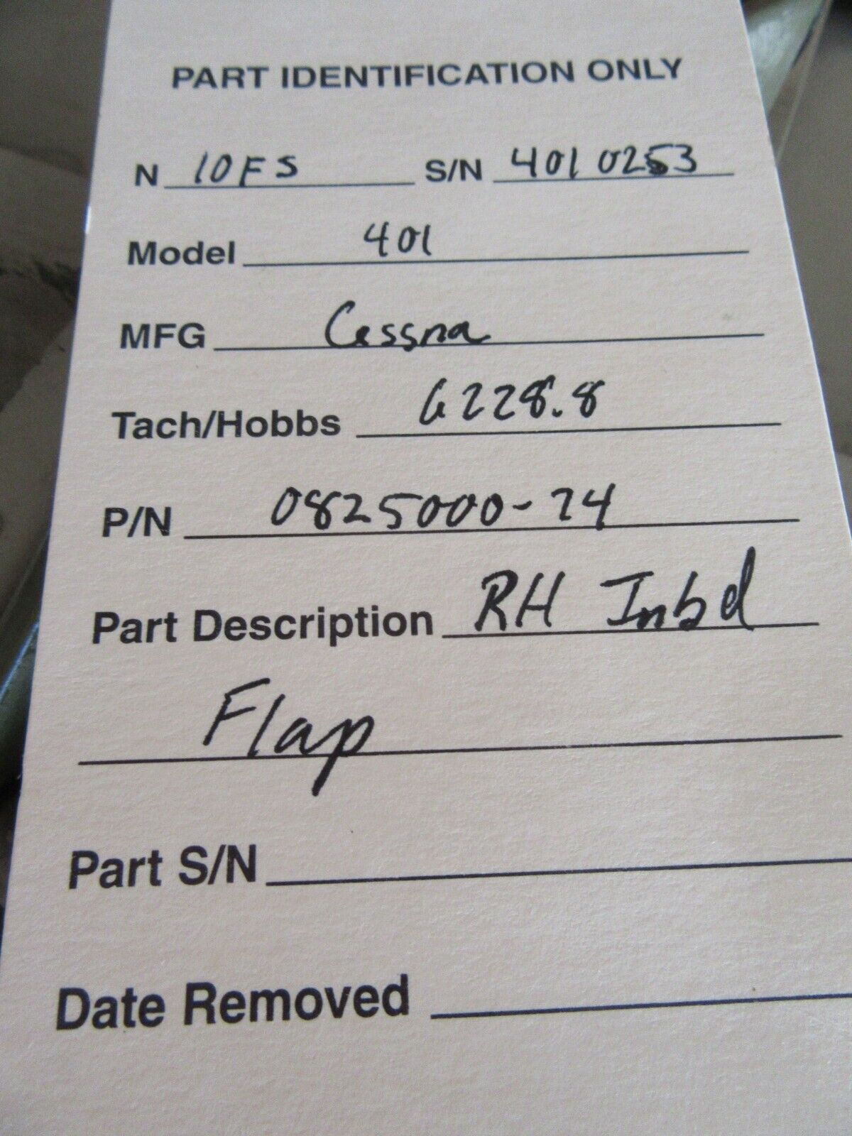 Cessna 401 RH Inboard Flap P/N 0825000-74 (0523-08)