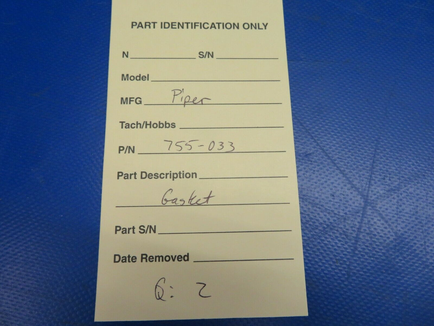 Piper PA-31-350, PA-42 Gasket NOS P/N 755-033 (0720-683)
