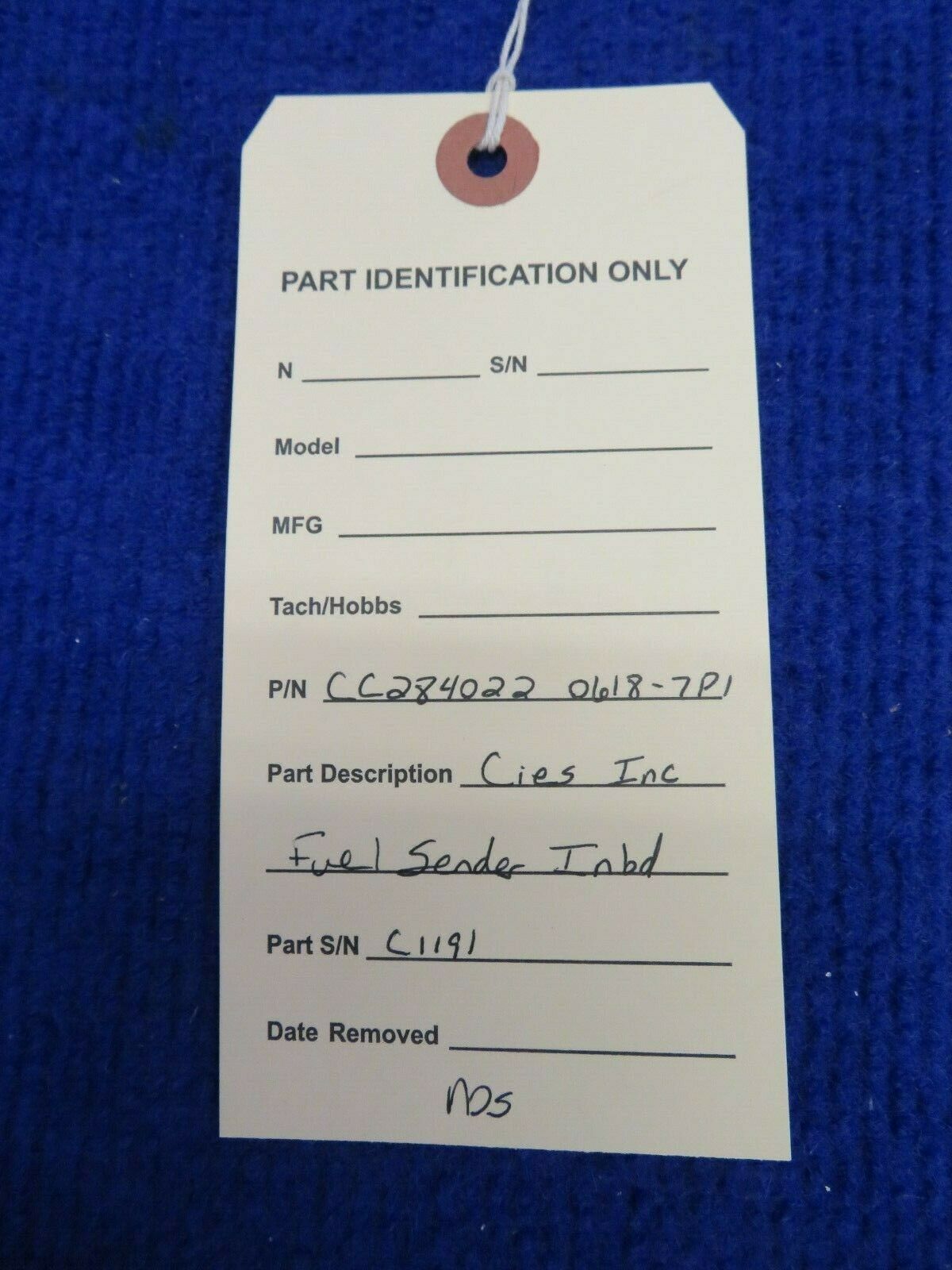 Cies Inc Cessna Fuel Sender INBD NOS P/N CC284022 0618-7P1 (0422-377)
