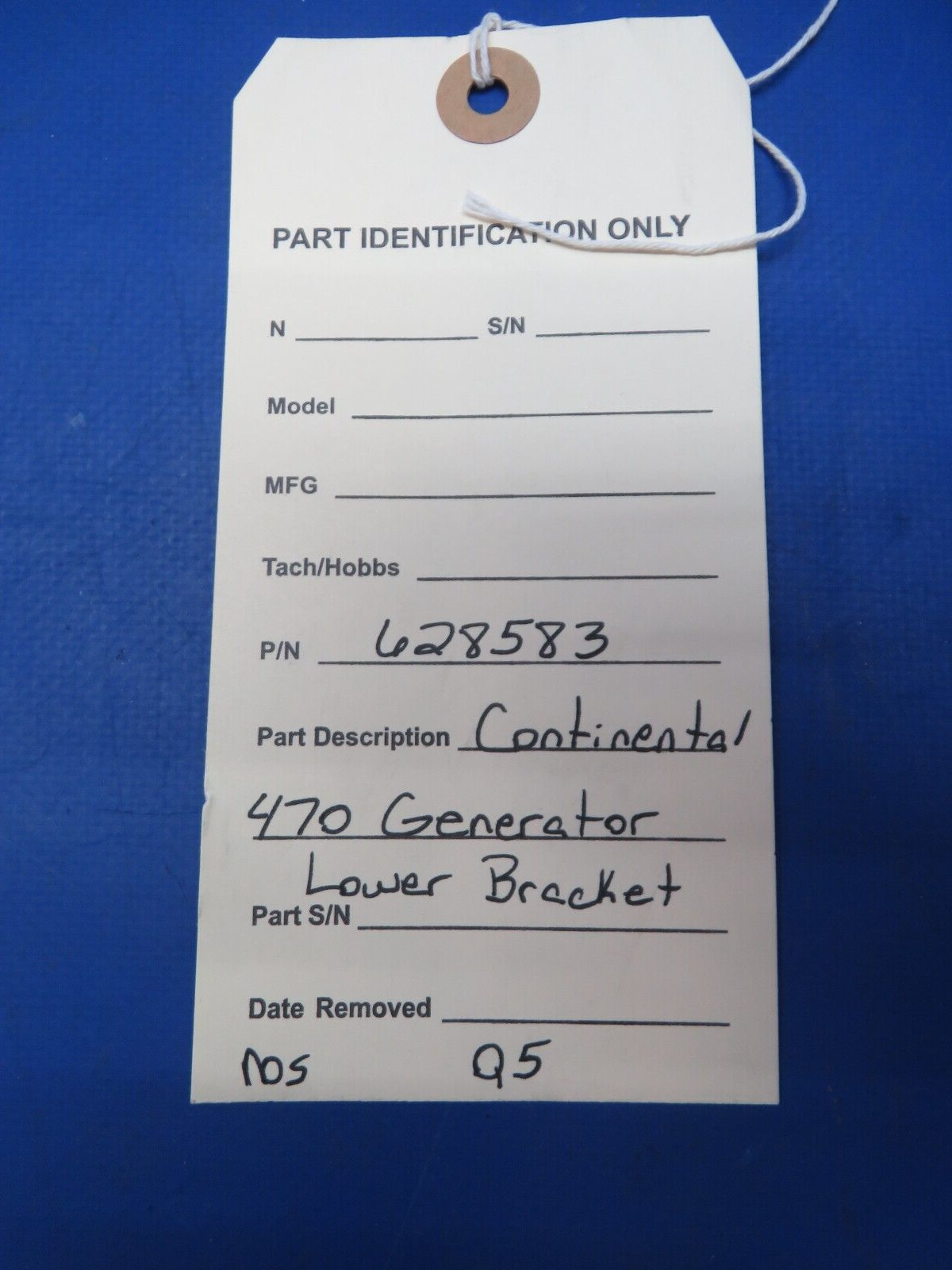 Continental 470 Generator Lower Bracket P/N 628583 NOS (0923-744)