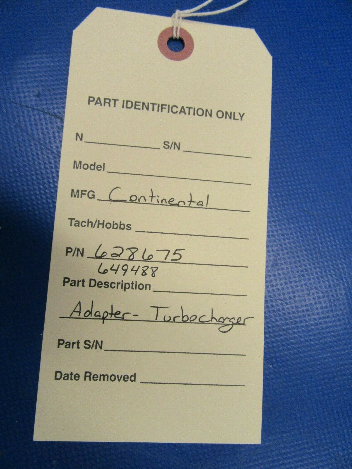 Continental Adapter - Turbocharger P/N 628675, 649488 NOS (0419-455)
