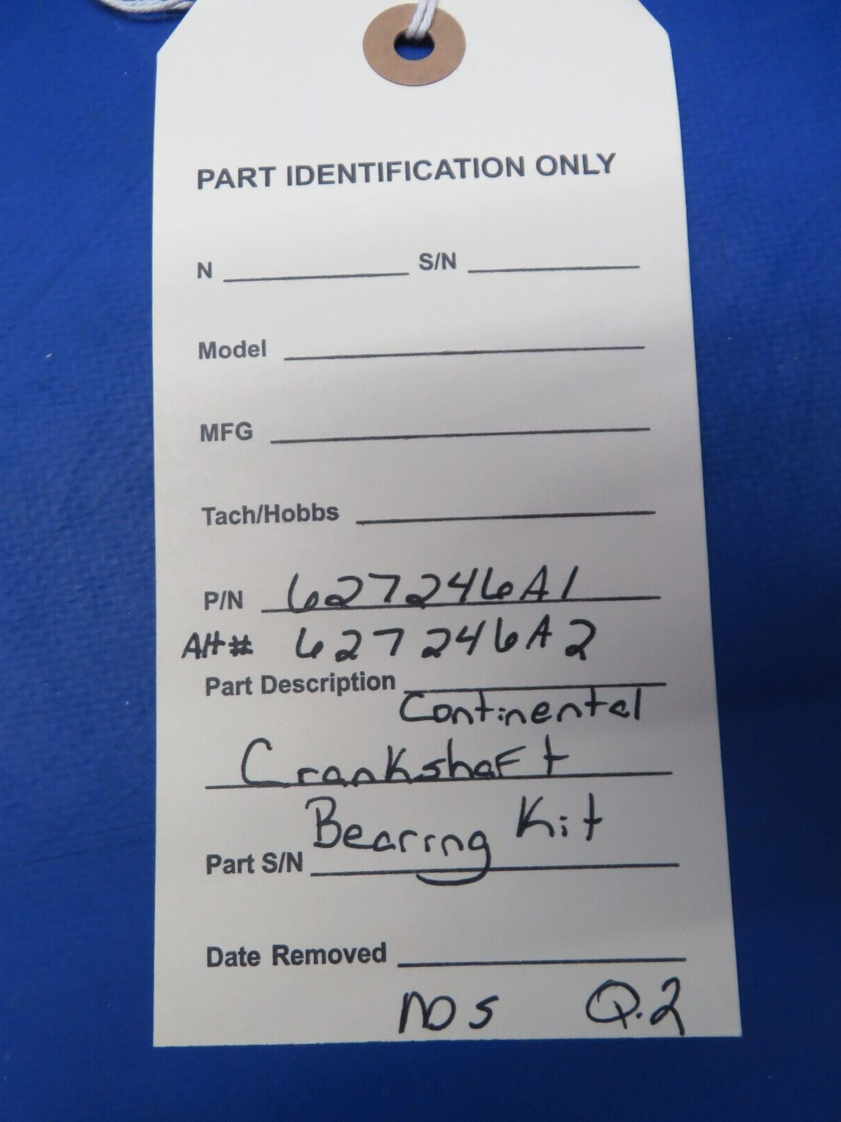 Continental Crankshaft Bearing Kit P/N 627246A1 NOS (0923-663)