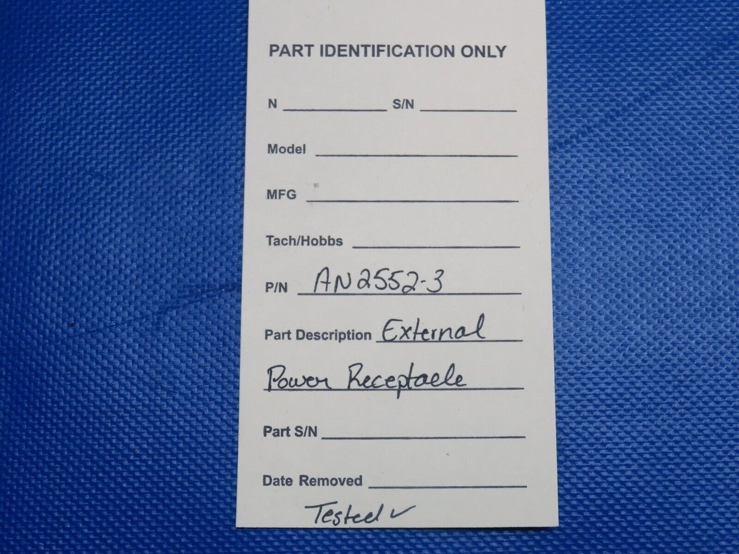 Anderson External Power Receptacle P/N AN2552-3 TESTED (0124-1207)