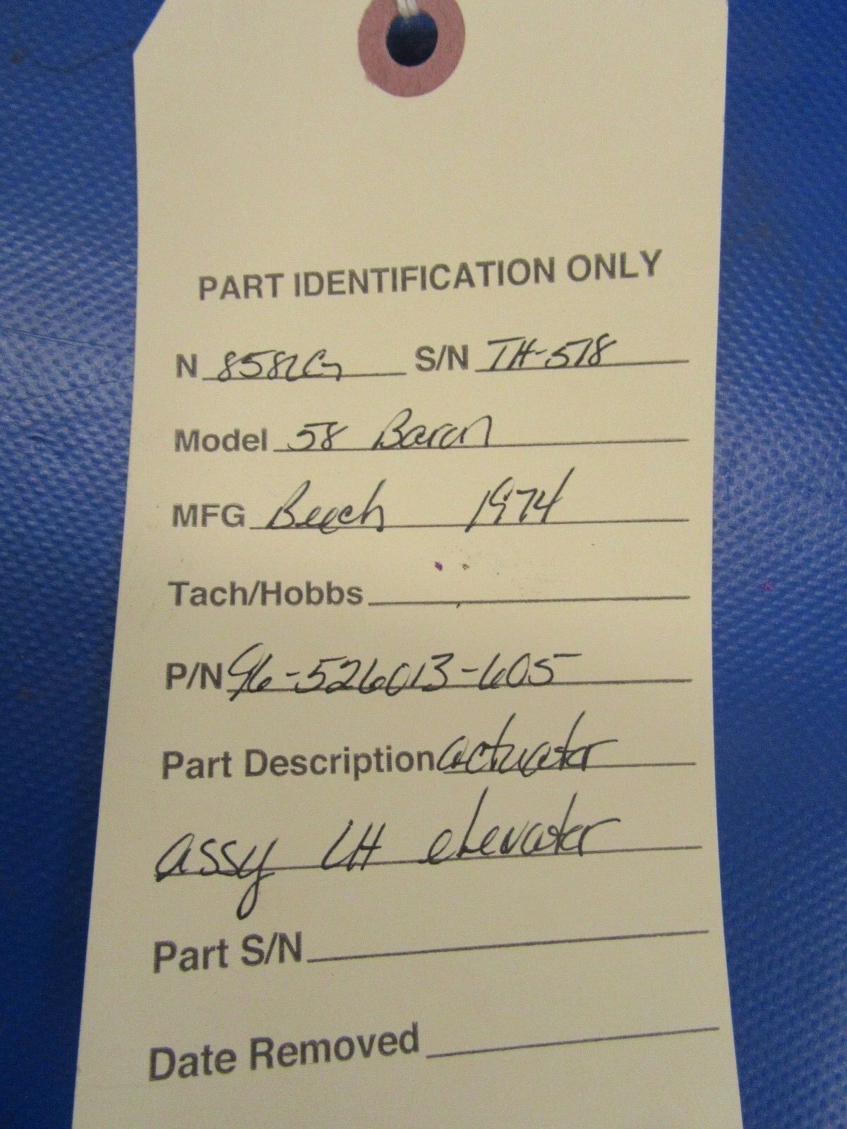 Beech Baron B58 Actuator Assy LH Elevator P/N 96-526013-605 (0218-220)