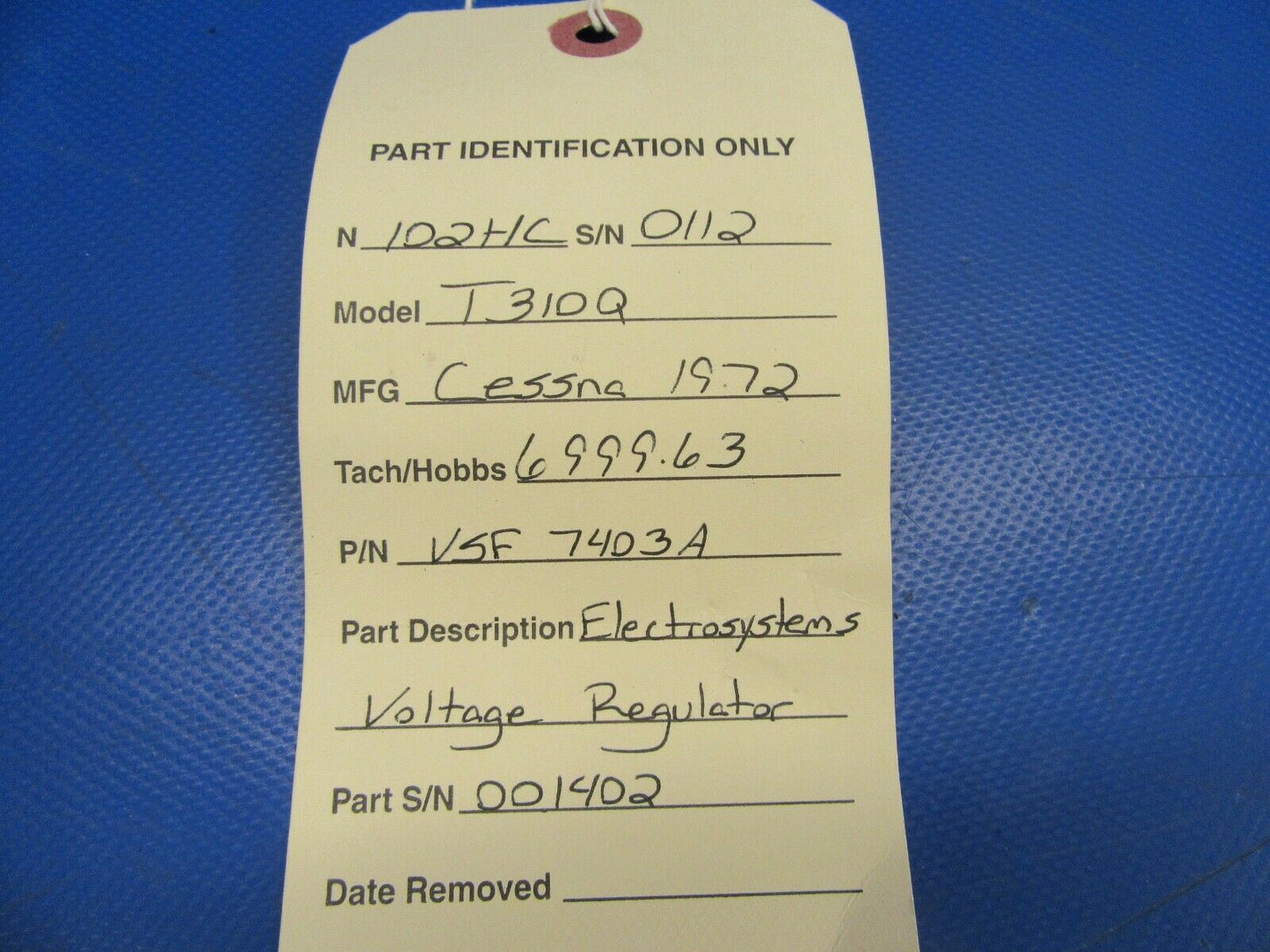 Cessna 310 / T310Q Electrosystems Voltage Regulator P/N VSF 7403A (0519-502)