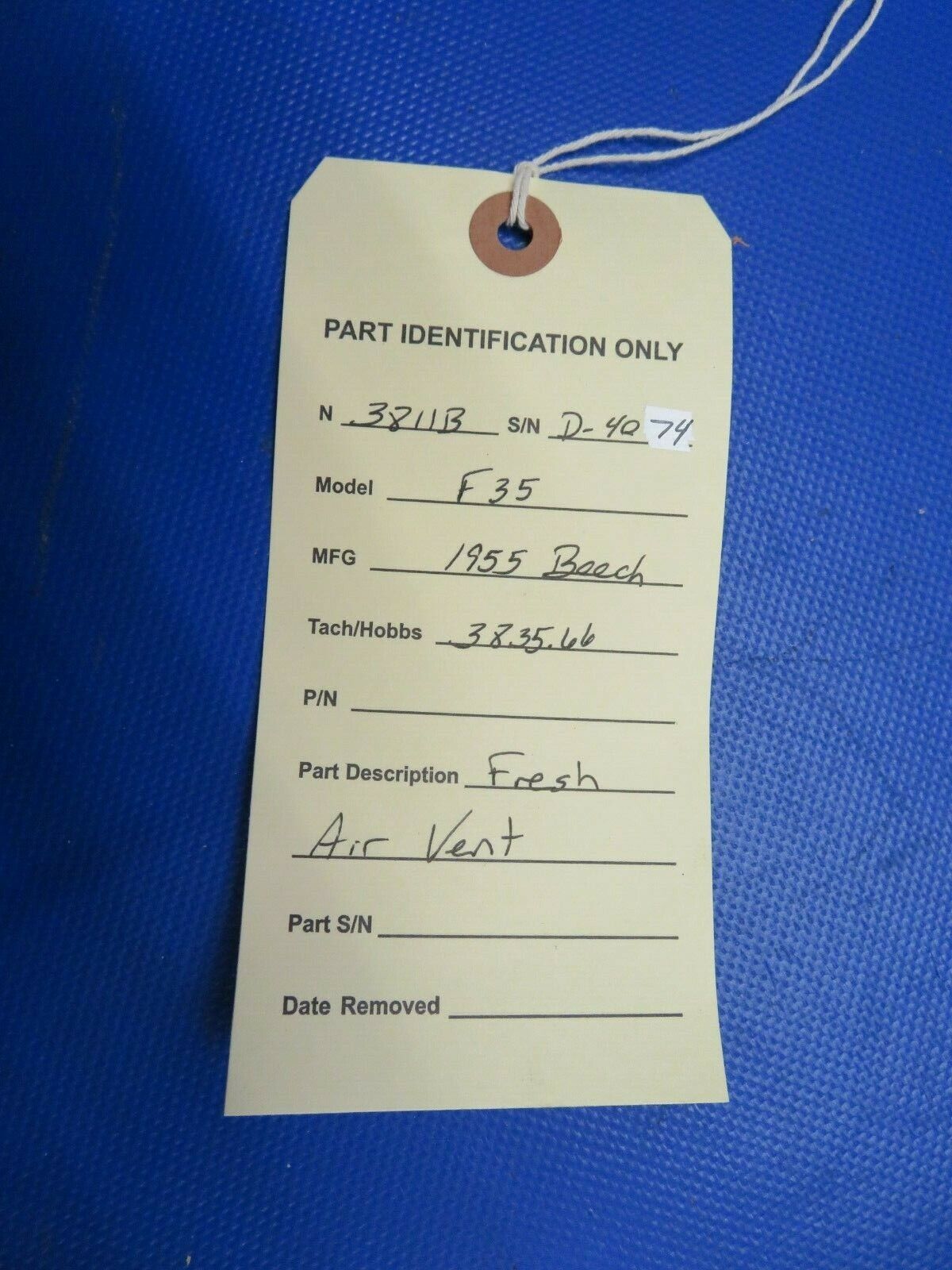 Beech F35 Bonanza Fresh Air Vent (1021-128)