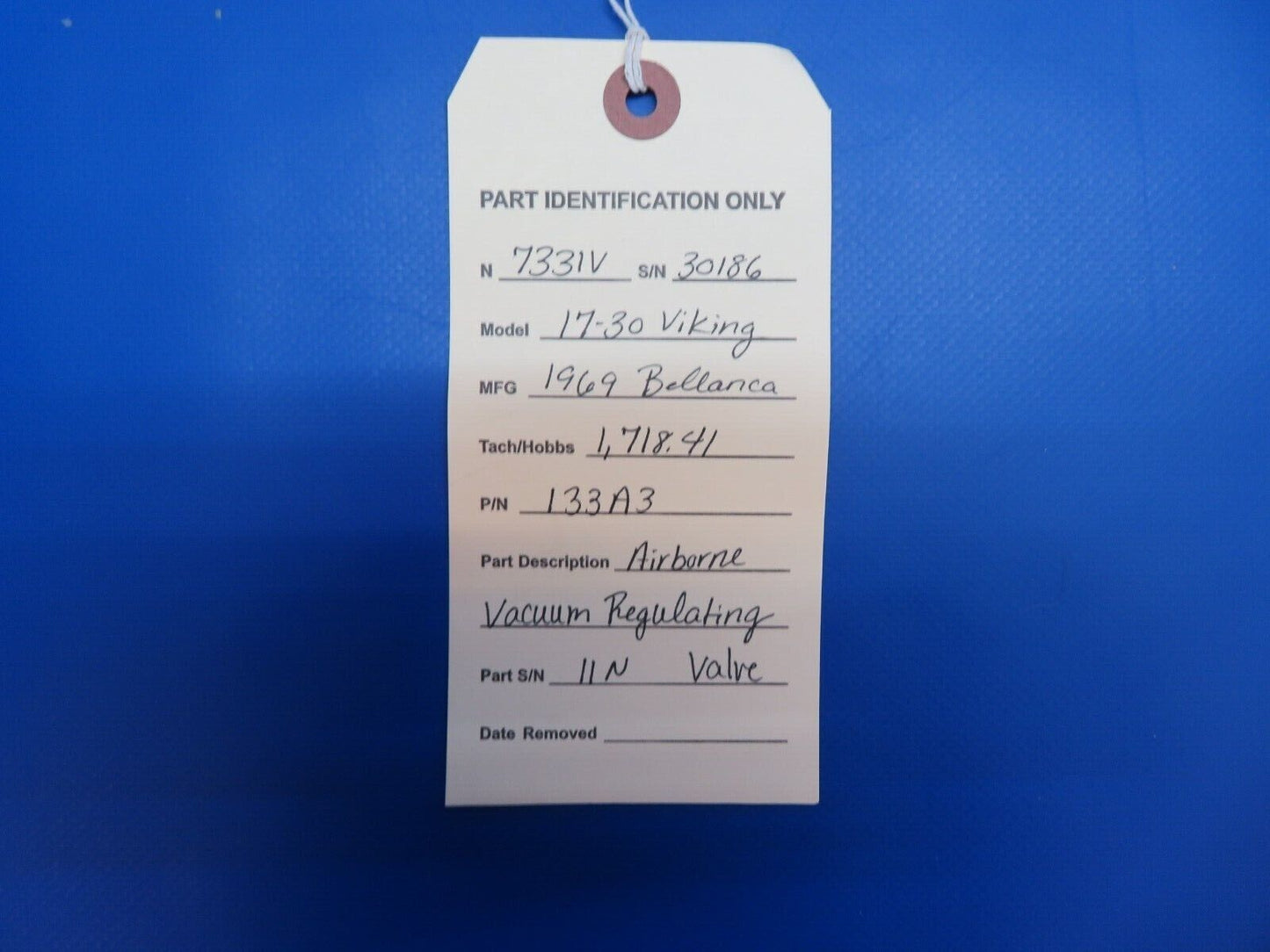 Bellanca 17-30 Viking Airborne Vacuum Regulating Valve P/N 133A3 (0922-627)