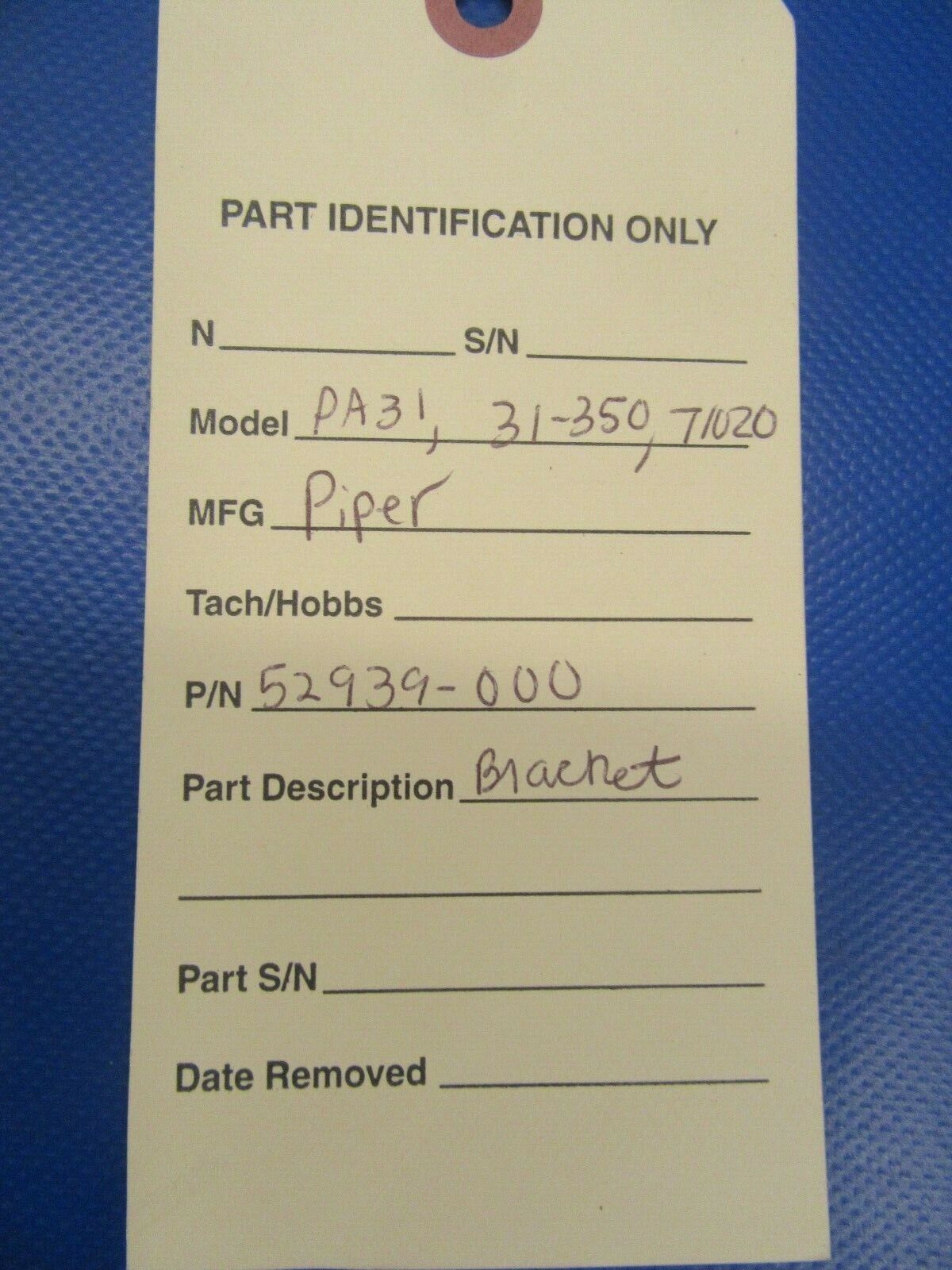 Piper Navajo Mounting Bracket Synchrophaser Computer P/N 52939-000 (0419-26)