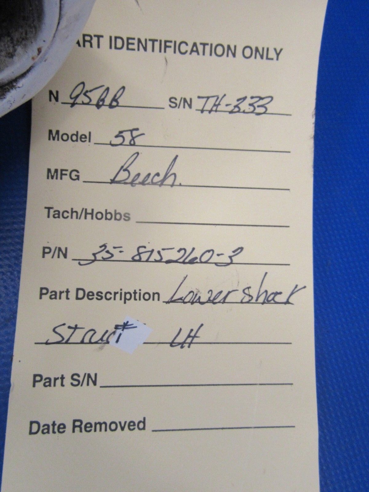 Beech Baron B-58 Lower Shock Strut LH P/N 35-815260-3 (0618-266)