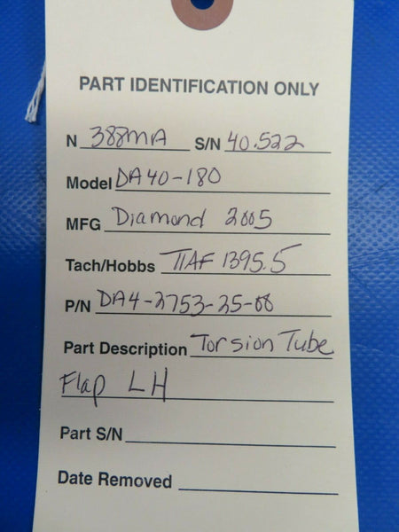 Diamond DA40-180 Torsion Tube Flap LH DA4-2753-25-00 (0120-362)