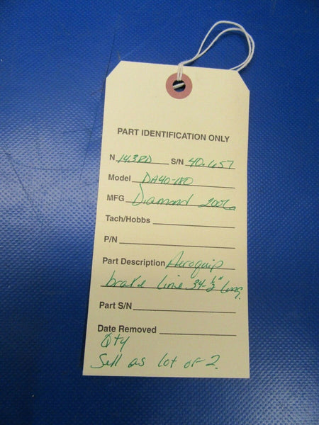 Diamond DA40-180 Aeroquip Brake Line 34 1/2" Long (0219-395)