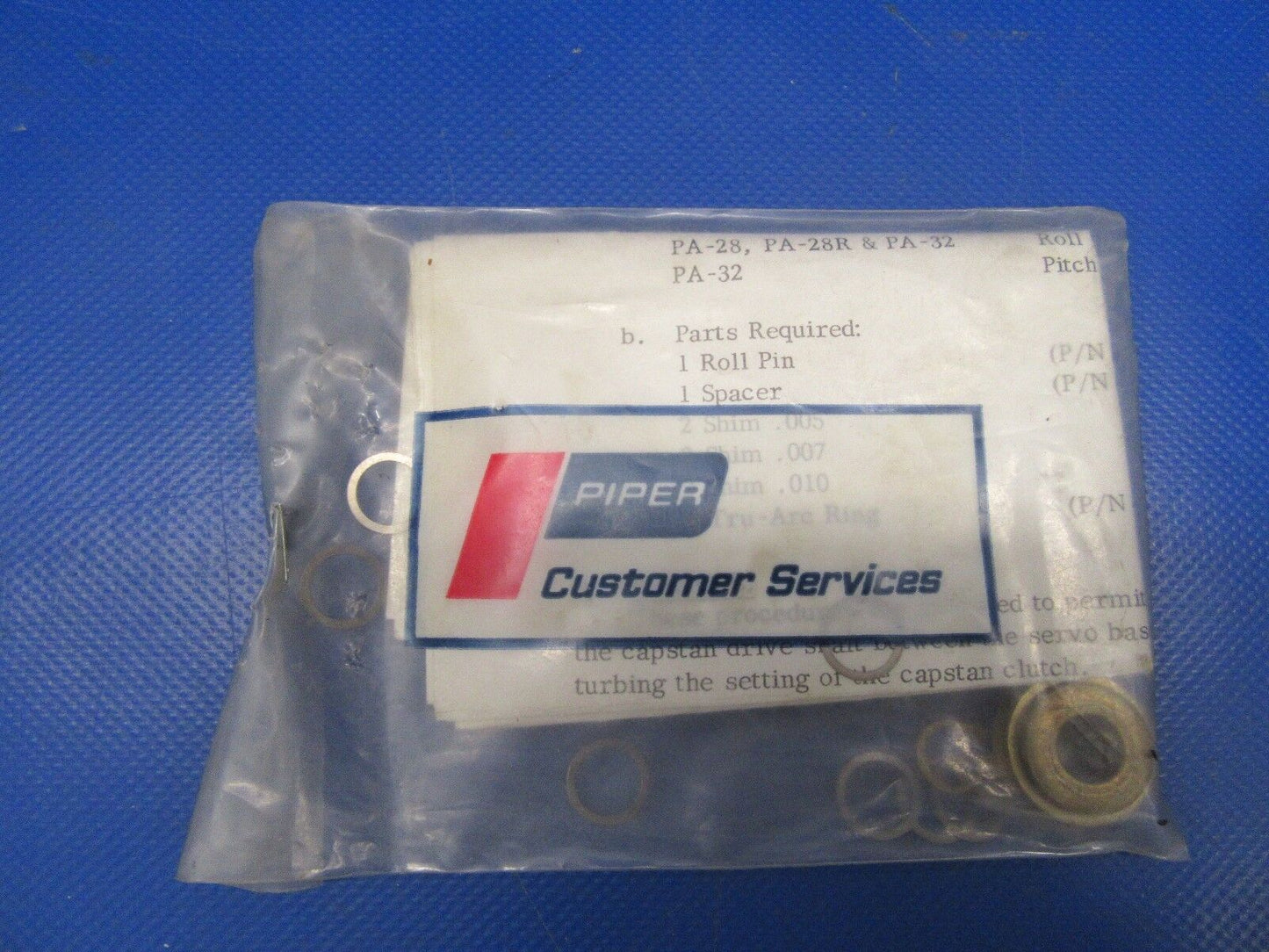 Piper Cherokee Servo Spacer P/N KIT 760-508V NOS (0218-114)