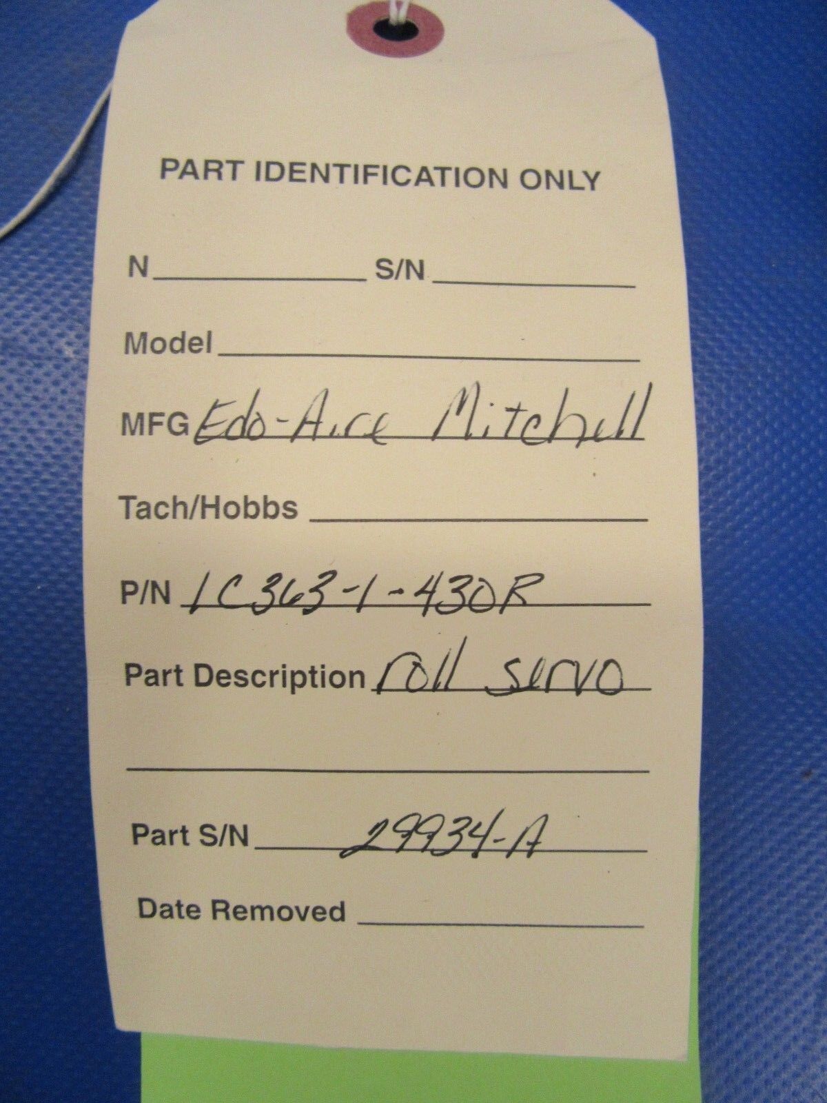 Edo Aire Mitchell Roll Servo P/N 1C363-1-430R PARTS ONLY (0918-90)