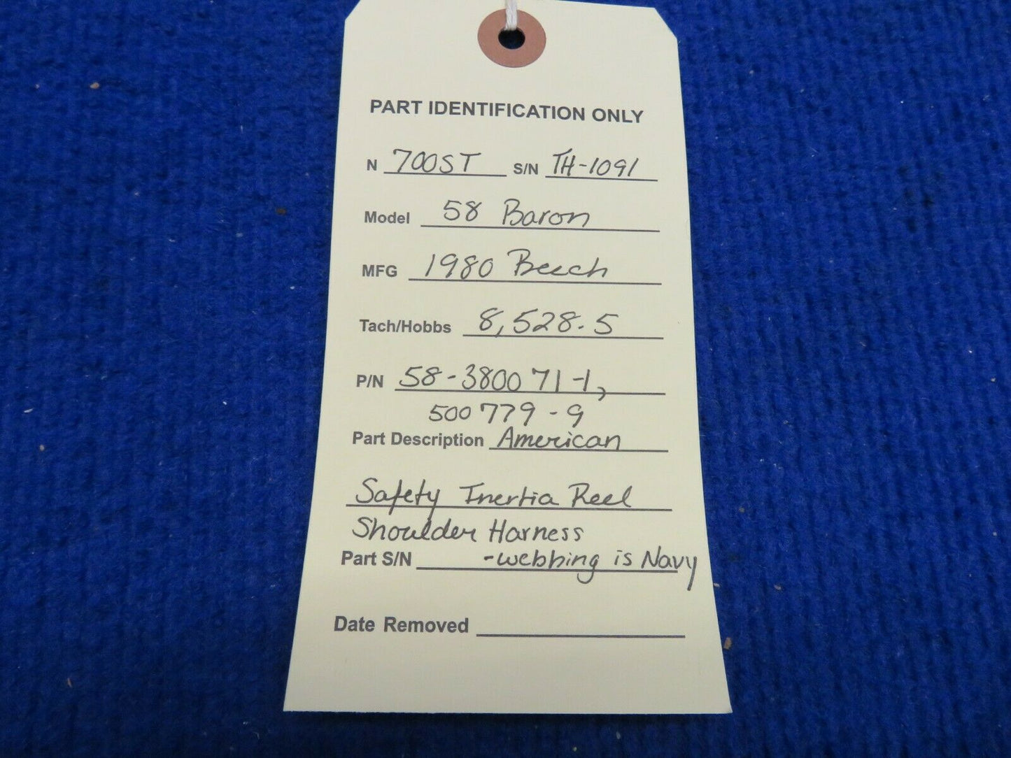 Beech 58 Baron American Safety Inertia Reel P/N 58-380071-1 (0322-564)
