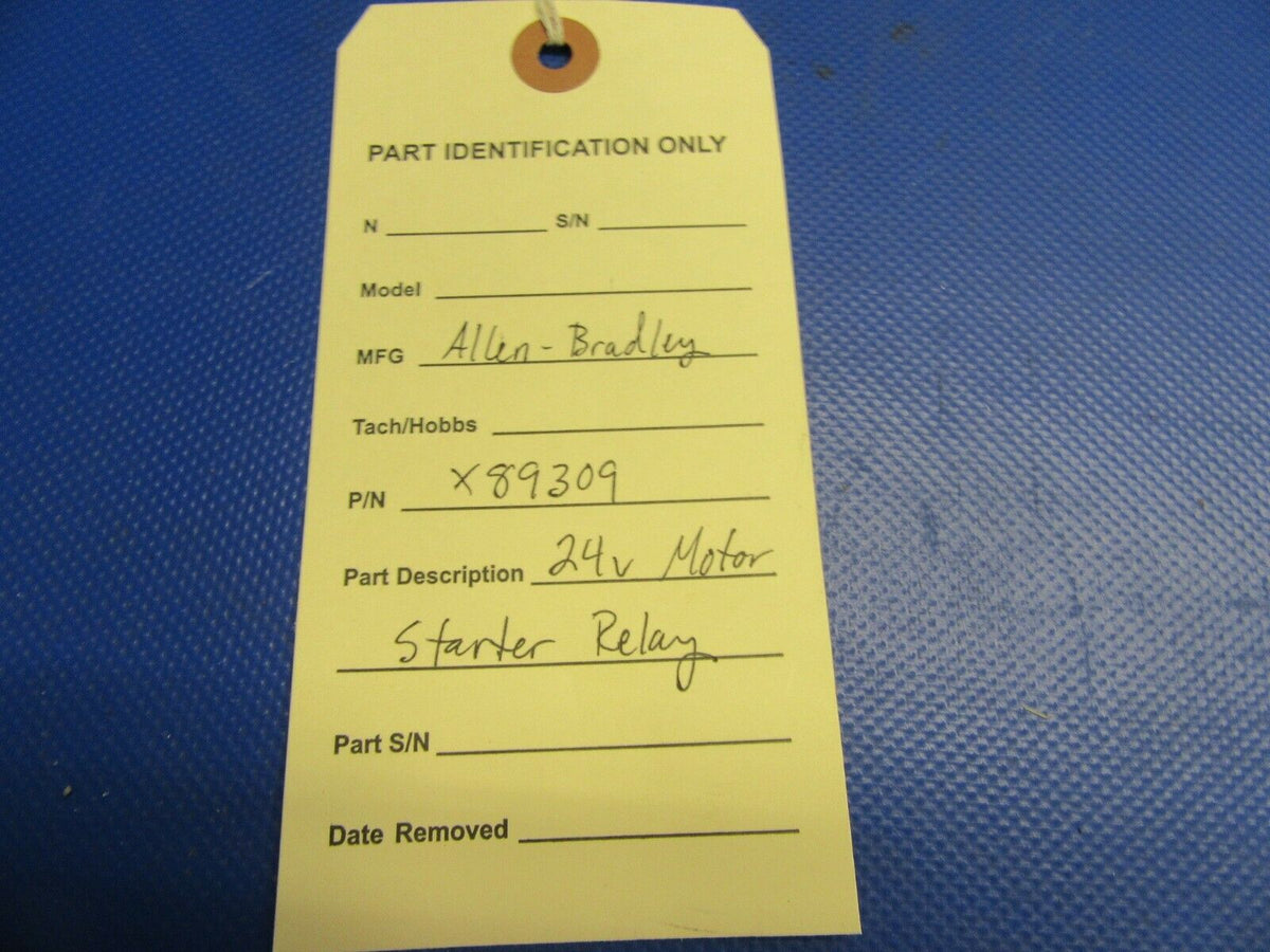 Allen Bradley Motor Starter Relay 24V P/N X89309 (0821-617)