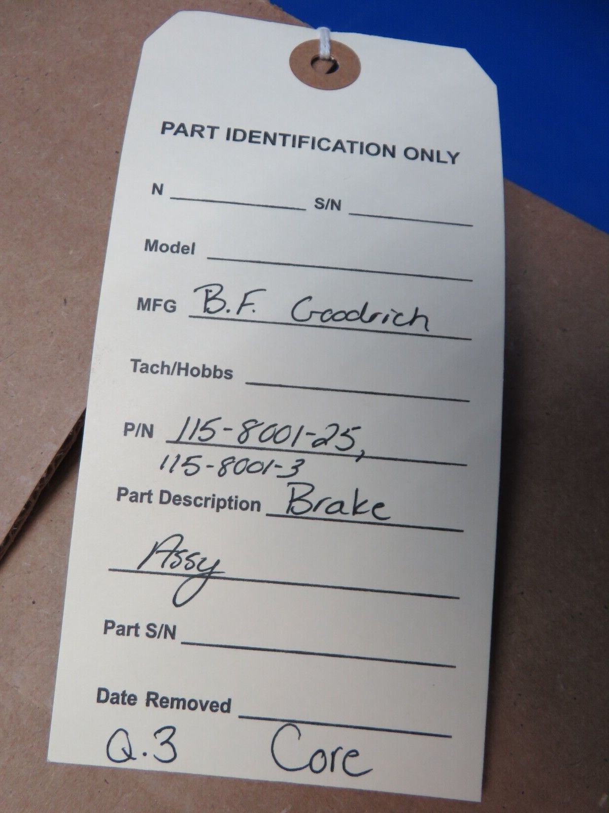 B.F. Goodrich Brake Assy P/N 115-8001-25 CORE (1023-527)
