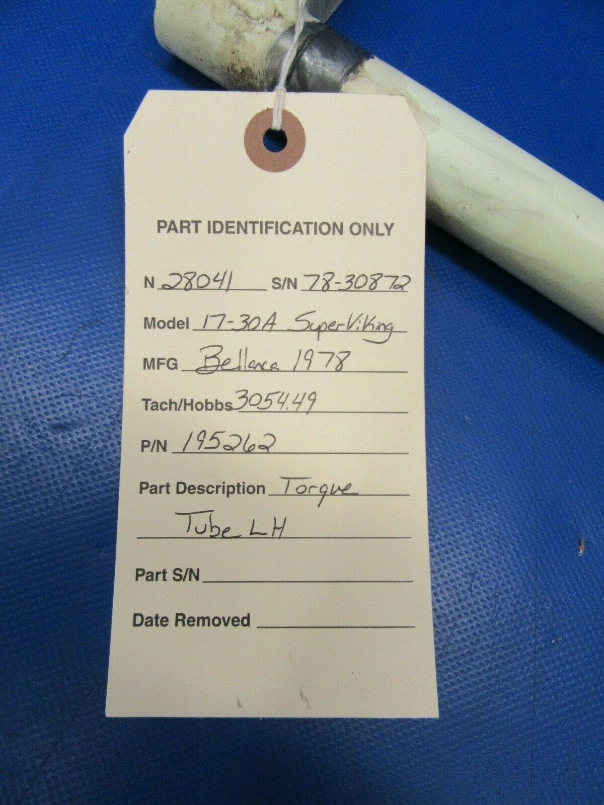 Bellanca 17-30A Super Viking Rudder Pedal Torque Tube LH P/N 195262 (0819-211)