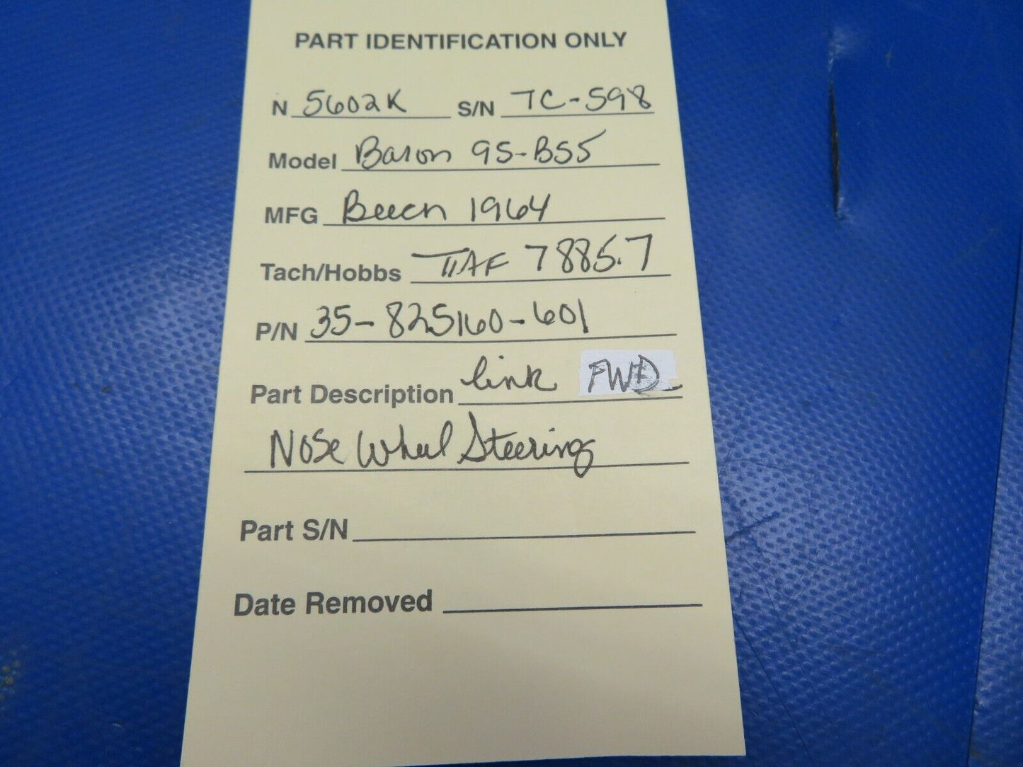 Beech Baron 95-B55 Link Nose Wheel Steering FWD P/N 35-825160-601 (0620-535)