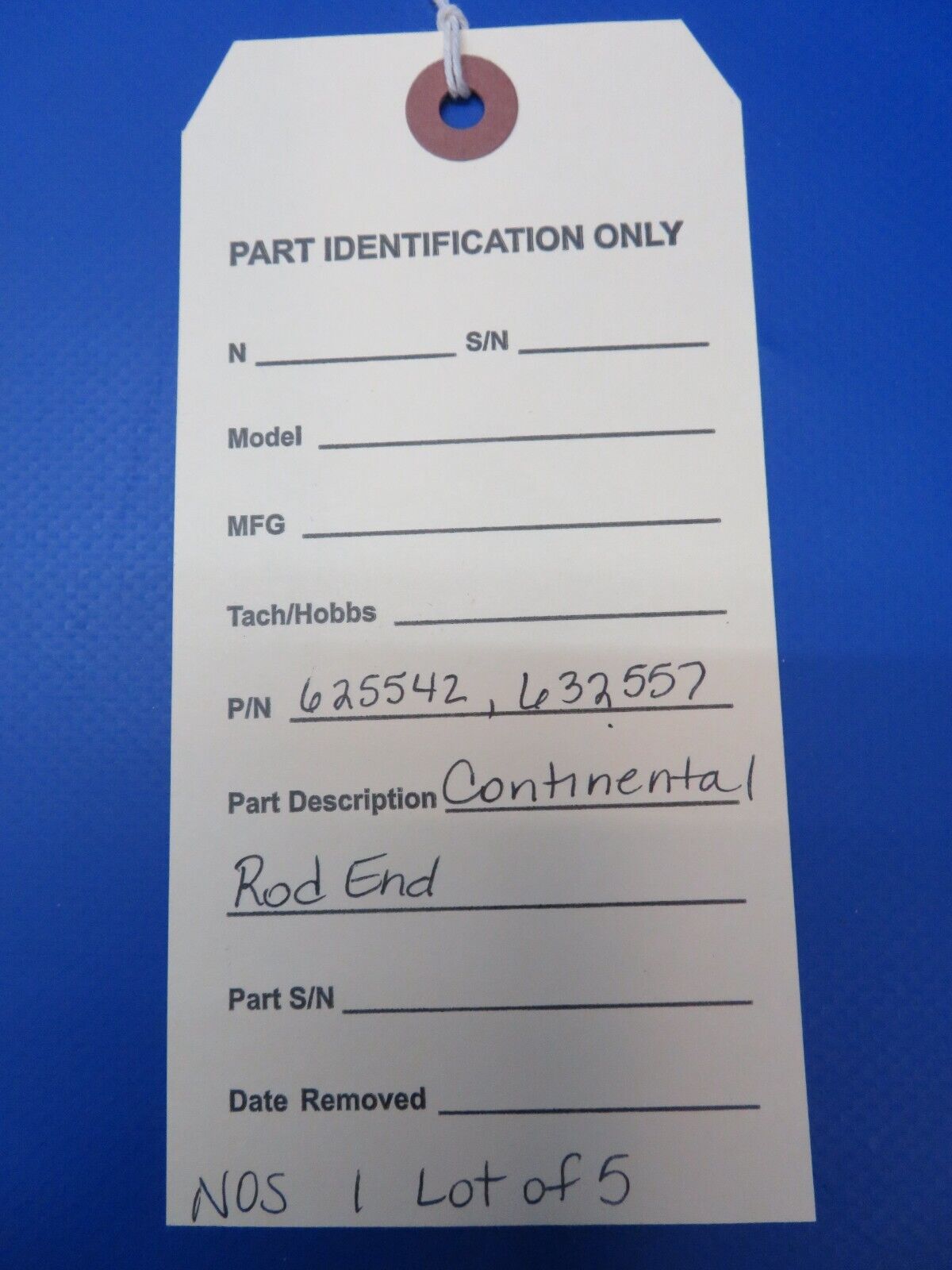 Continental Rod End P/N 625542 LOT OF 5 NOS (1022-422)