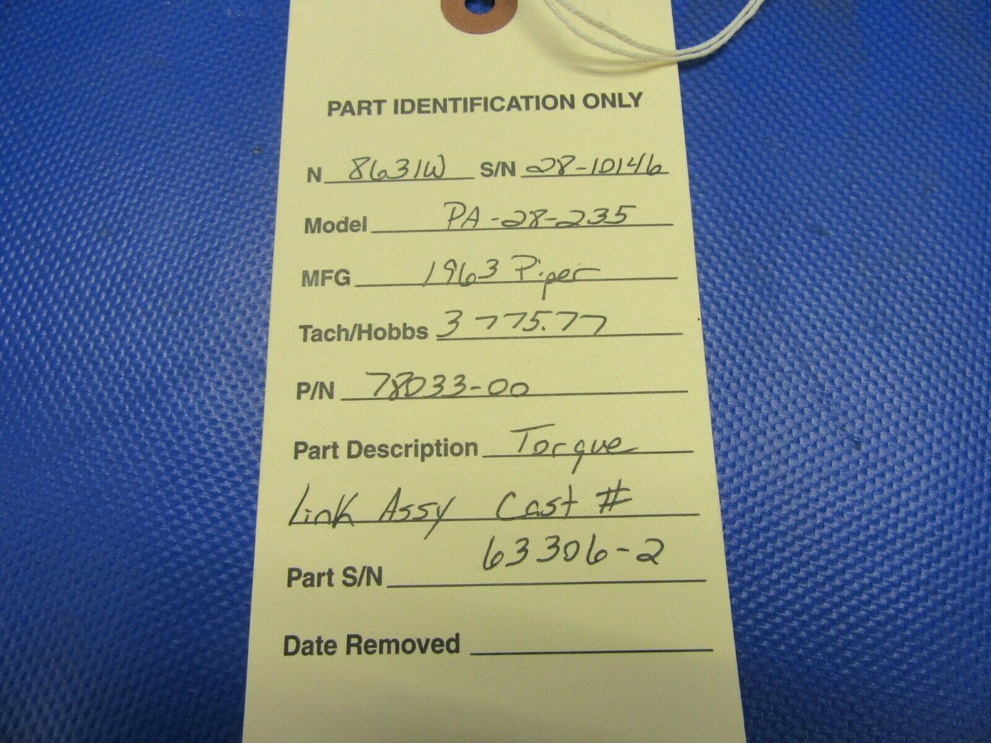 Piper PA-28-235 Torque Link OLD STYLE P/N 65691-00 Cast 63306-2 (0521-415)