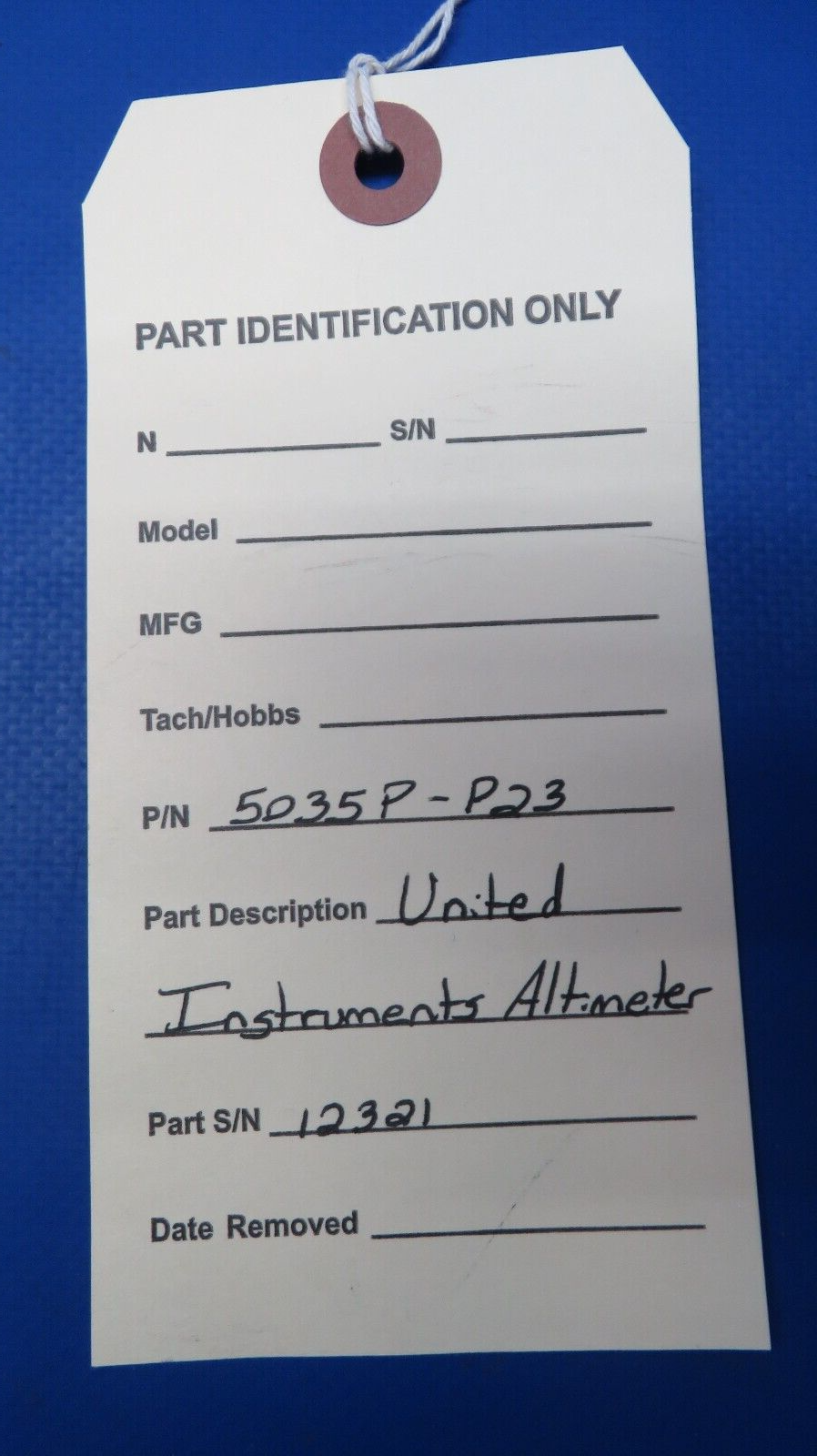 United Instruments Altimeter P/N 5035P-P23 (0523-805)