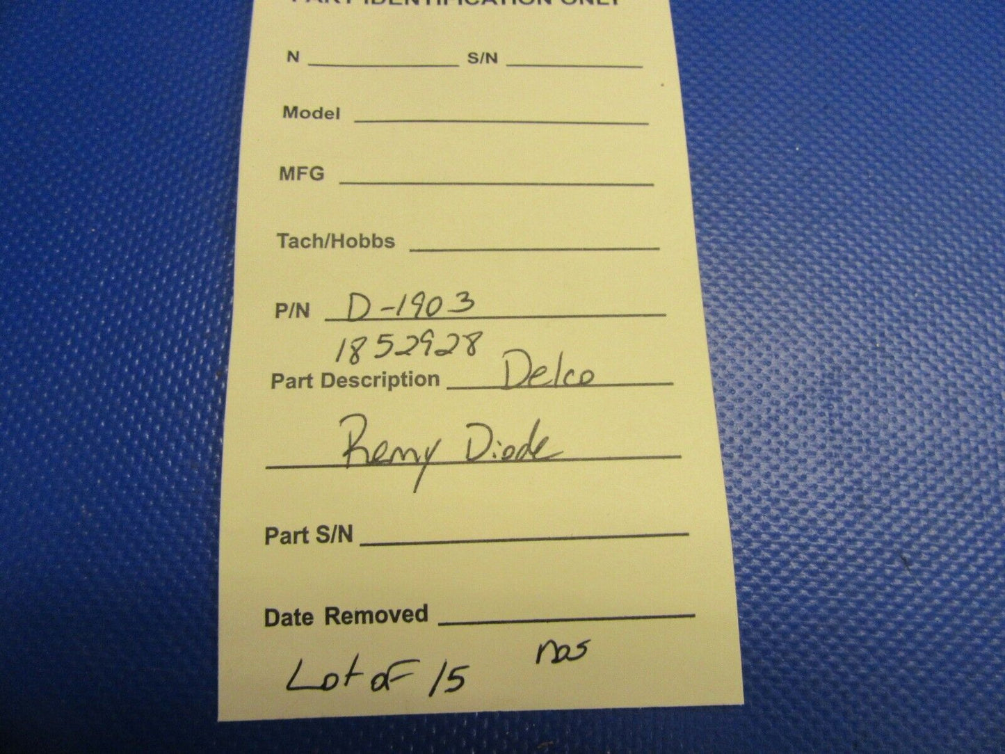 Delco Remy Diode P/N D-1903, 1852928 NOS LOT OF 15 (0921-660)