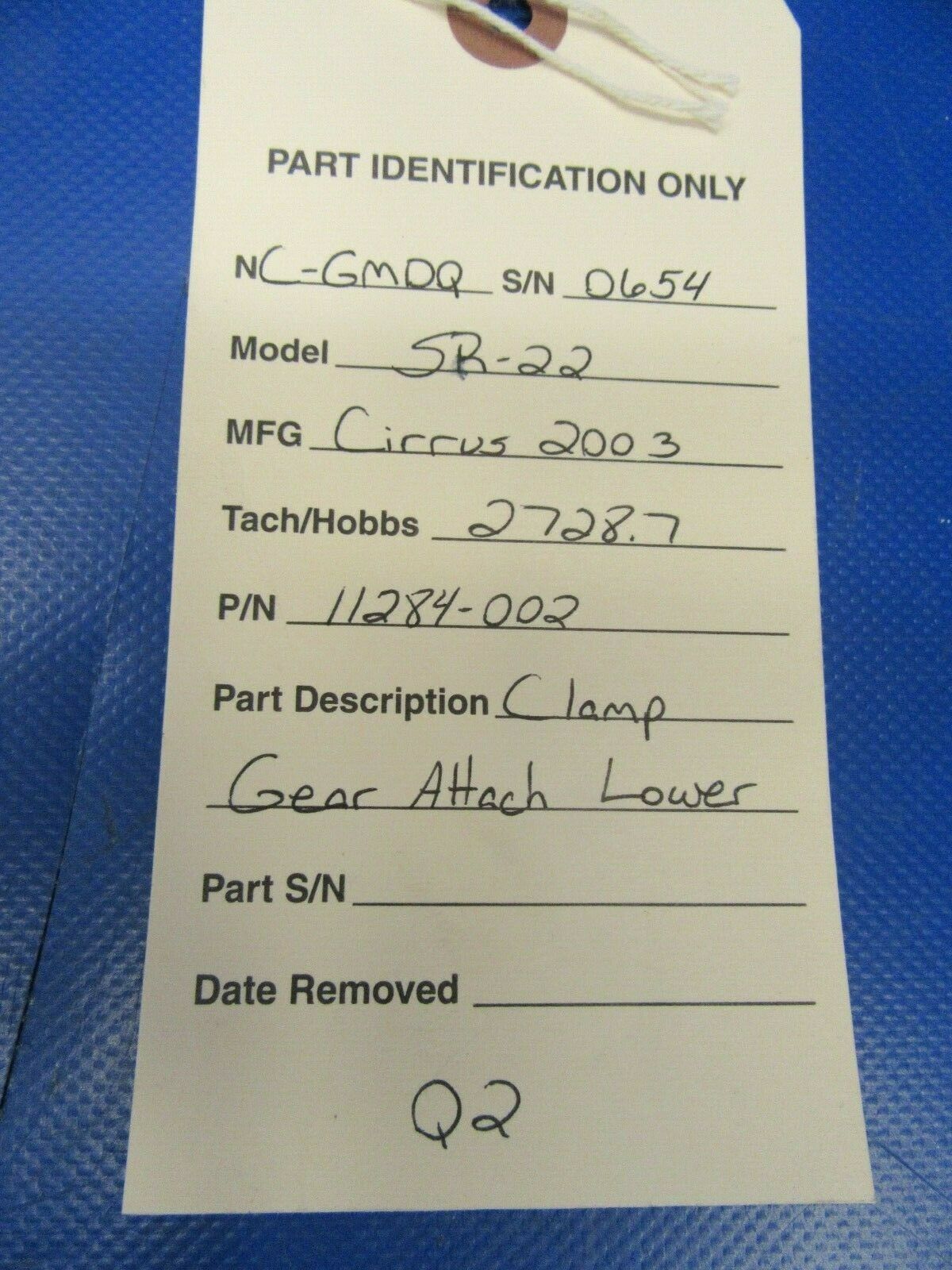 Cirrus SR22 Lower Gear Attachment Clamp P/N 11284-002 (1019-341)