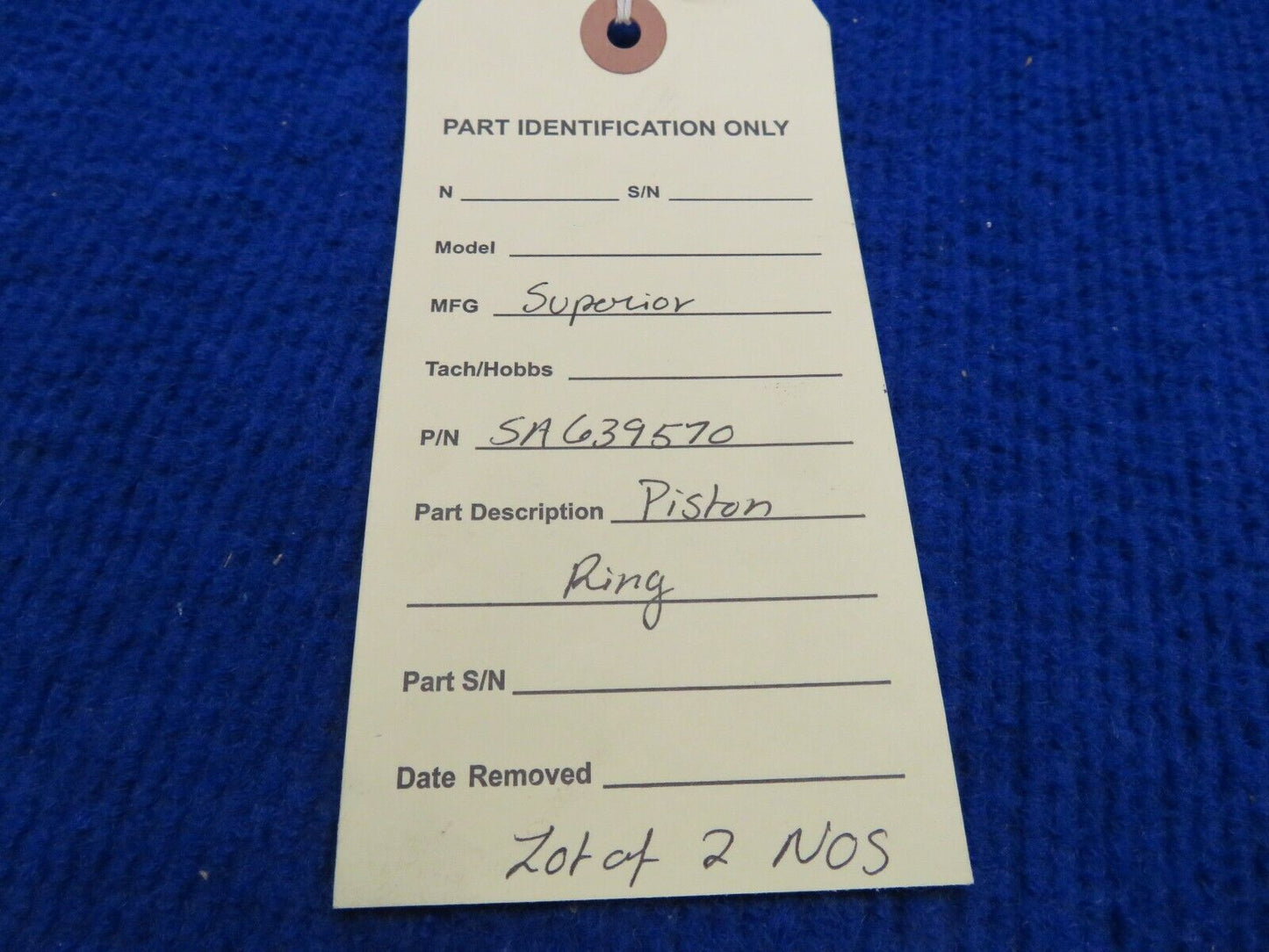 Superior Piston Ring LOT OF 2 P/N SA639570 NOS (0222-450)
