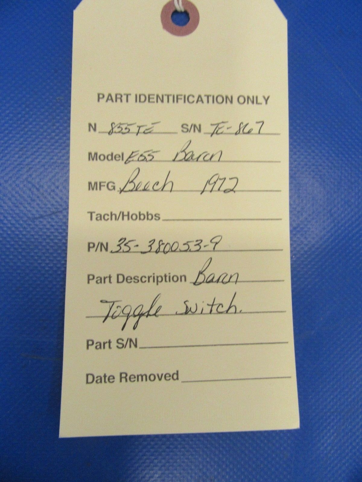 Beech Baron Toggle Switch P/N 35-380053-9 (1217-140)