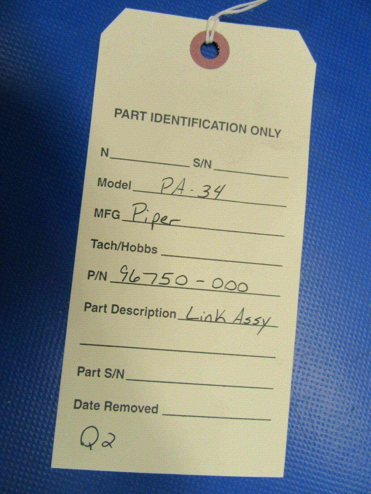 Piper Seneca Link Assy Heat Control P/N 96750-000 NOS (0419-459)