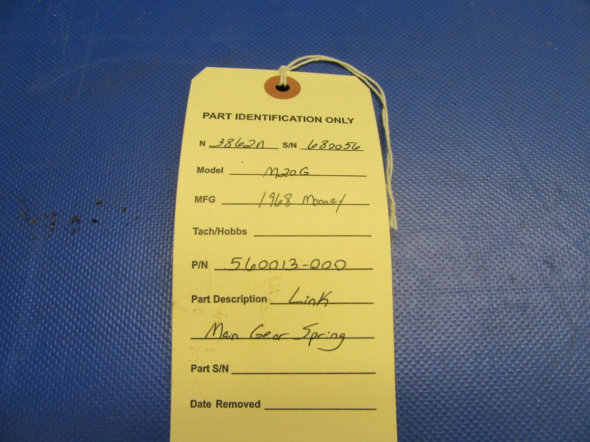 Mooney M20 / M20G Link Main Gear Spring P/N 560013-000 (0921-338)