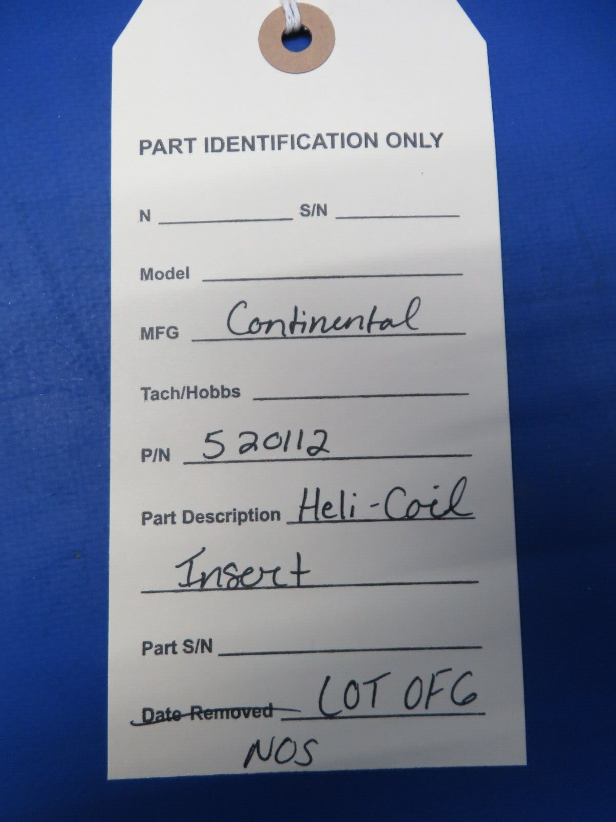 Continental Heli - Coil Insert P/N 520112 LOT OF 6 NOS (0923-709)