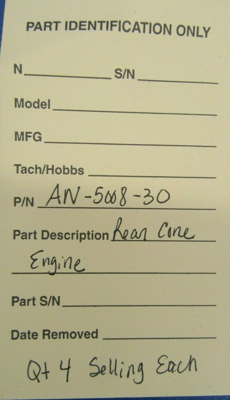 Pratt & Whitney R-985 Cone Rear Engine P/N AN5008-30 (0319-230)