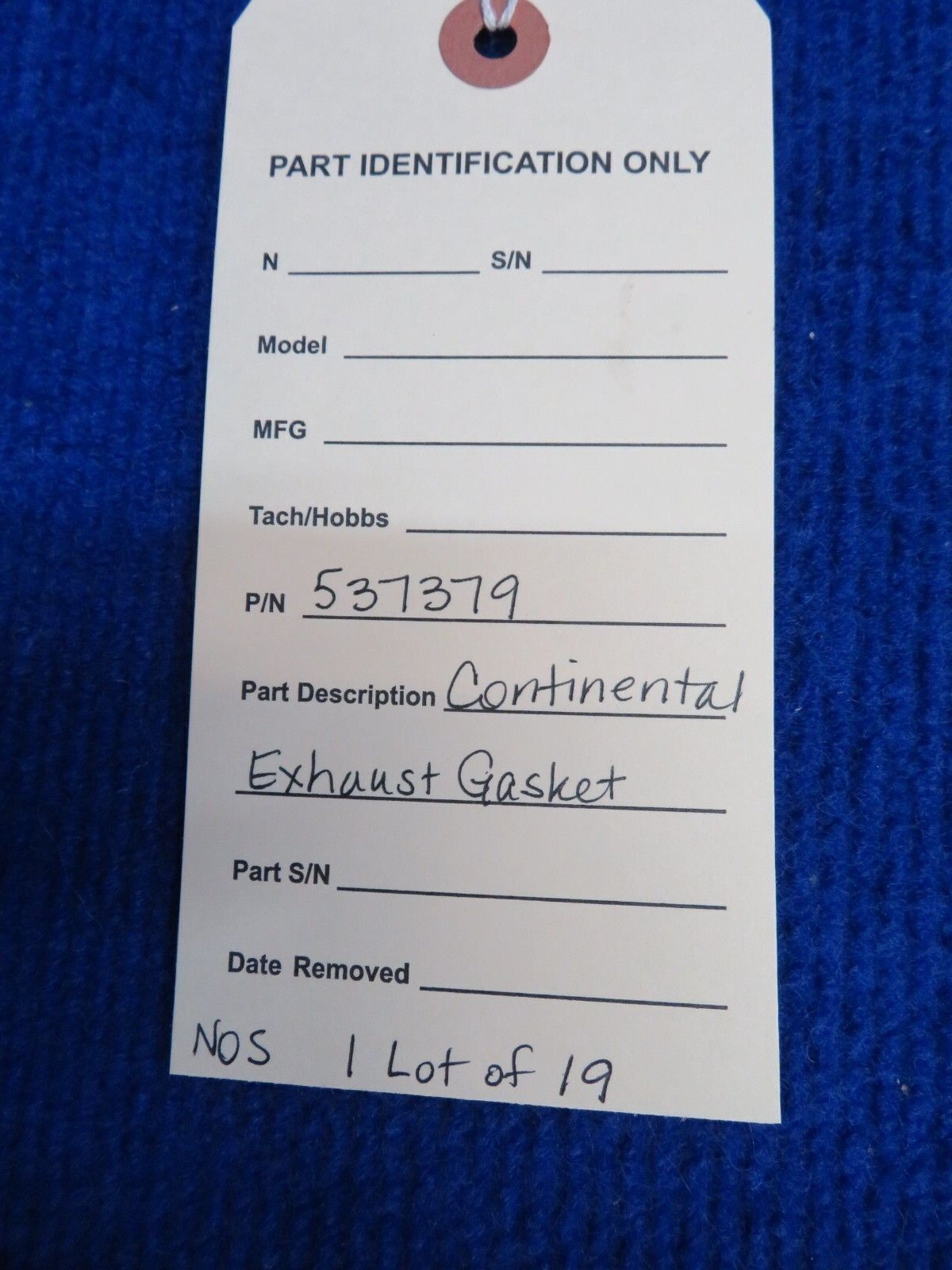 Continental Exhaust Gasket P/N 537379 LOT OF 19 NOS (0822-334)