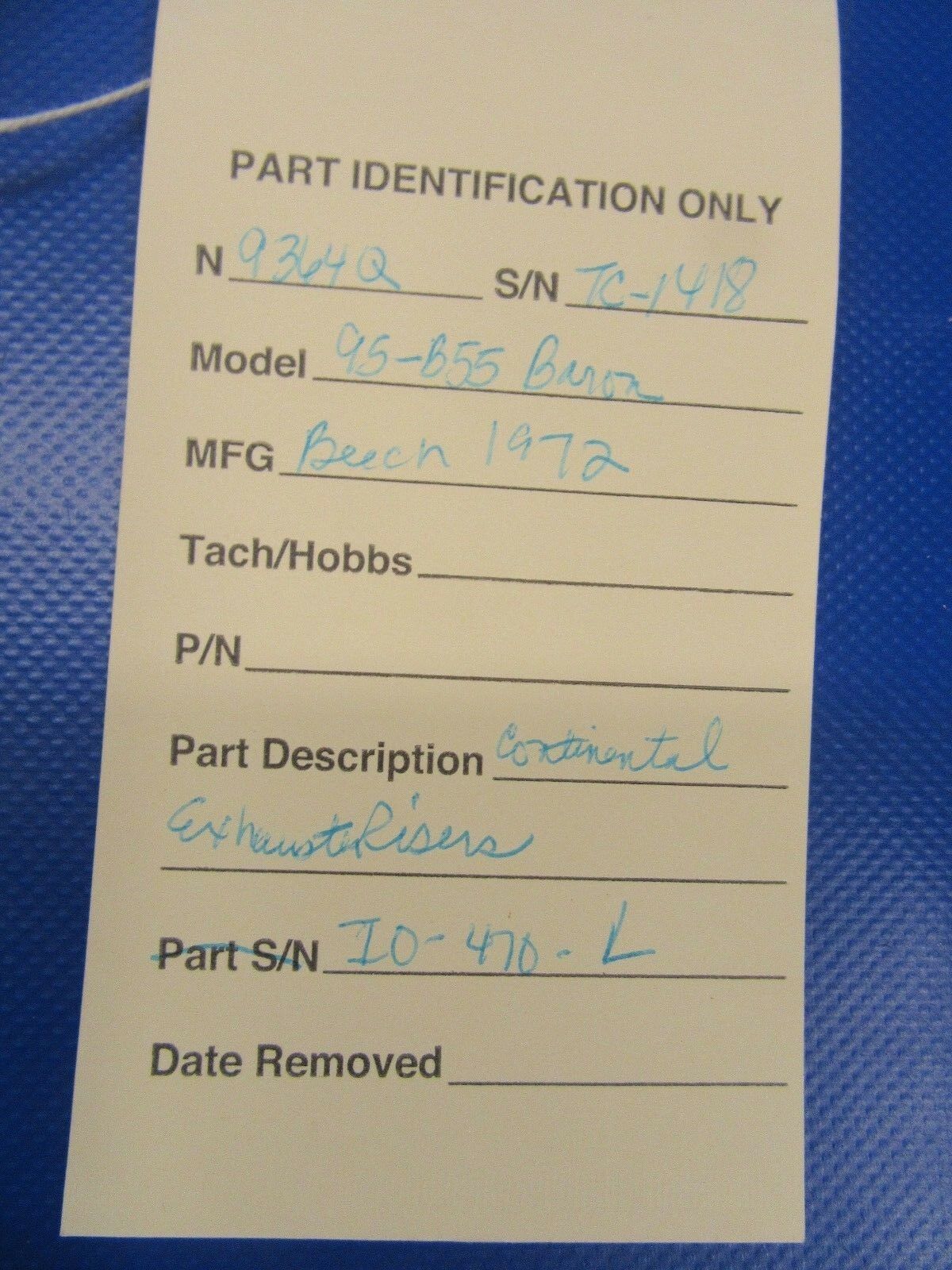 Beech Baron 95-B55 Continental IO-470-L Exhaust Riser P/N 96-950002-47 (0118-93)