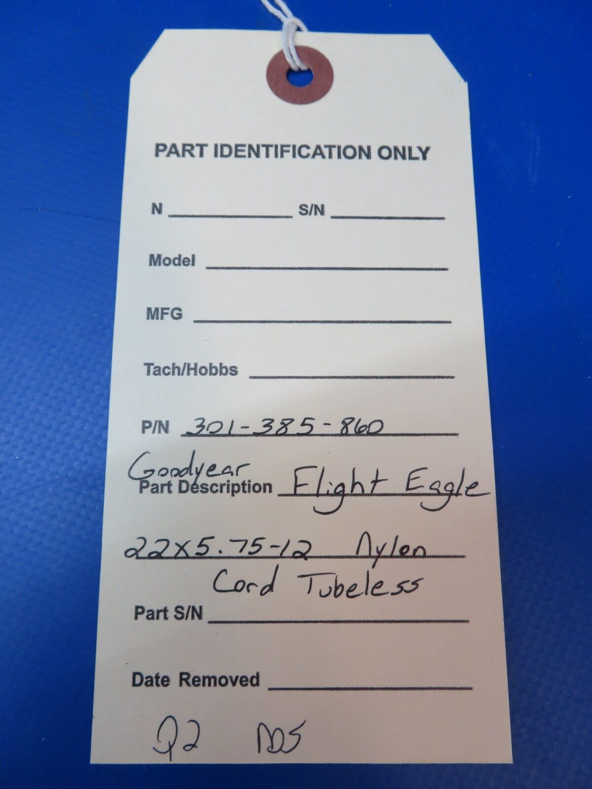 Goodyear Flight Eagle 22 x 5.75-12 8-Ply Tubeless P/N 301-385-860 NOS (1222-300)