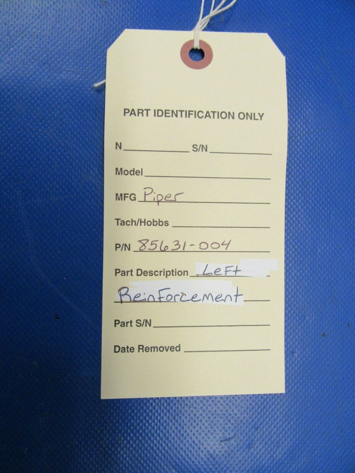 Piper Left Reinforcement P/N 85631-004 NOS (0419-117)