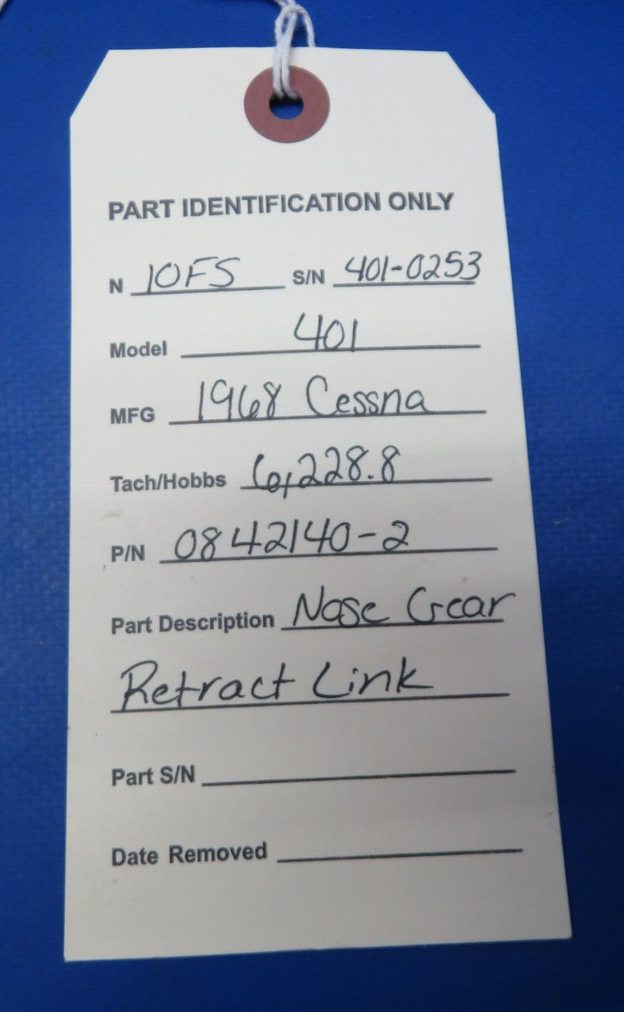 Cessna 401 Nose Gear Retract Link P/N 0842140-2 (0523-215)