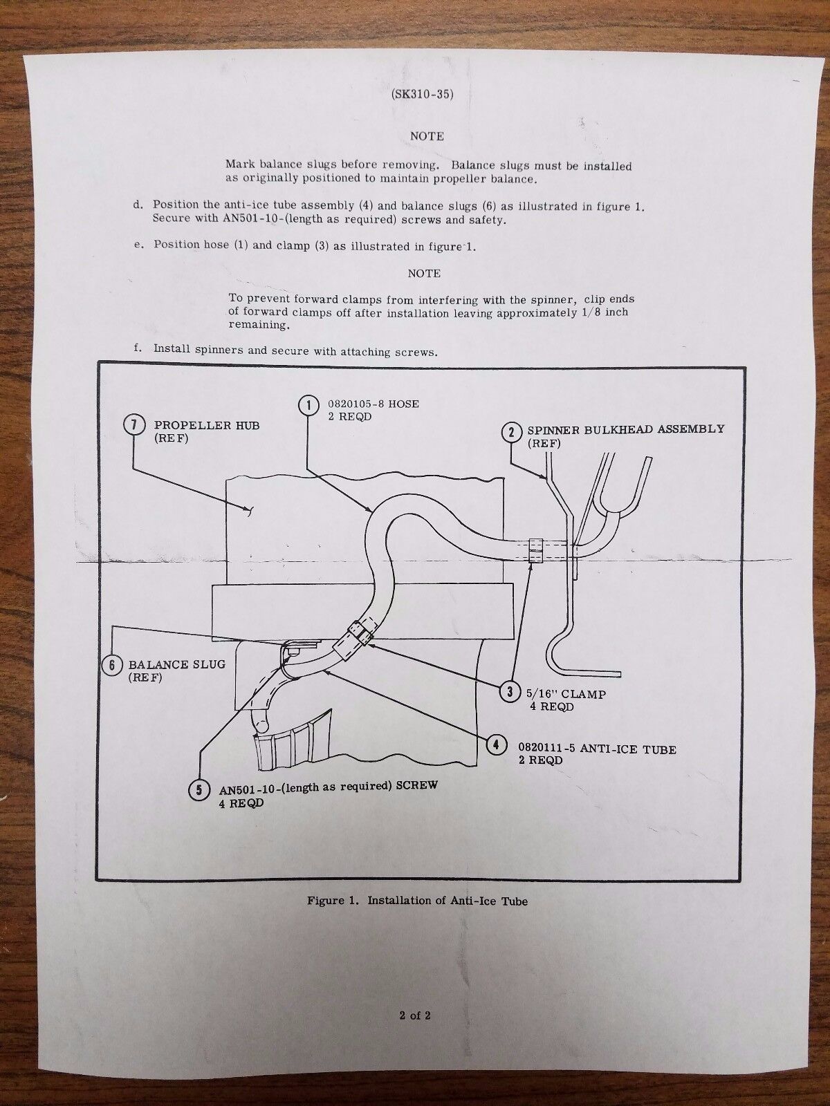 Cessna 310 Anti-Ice Modification Kit P/N SK310-35 (0416-179)
