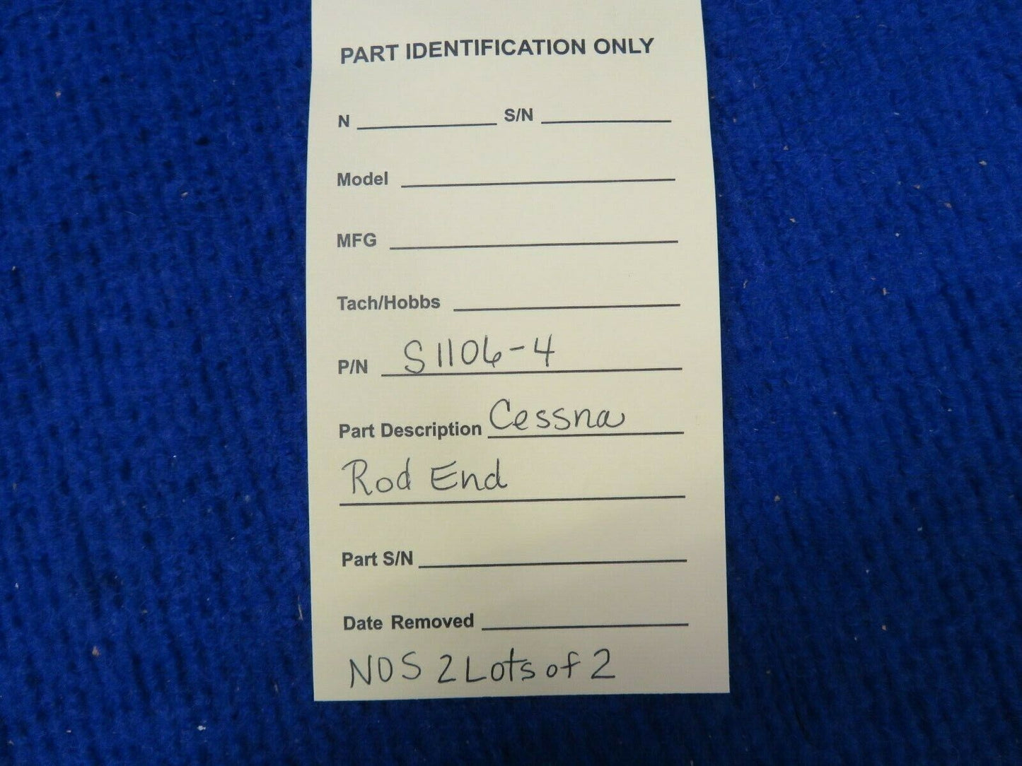 Cessna Rod End P/N S1106-4 LOT OF 2 NOS w/ 8130 (0522-60)